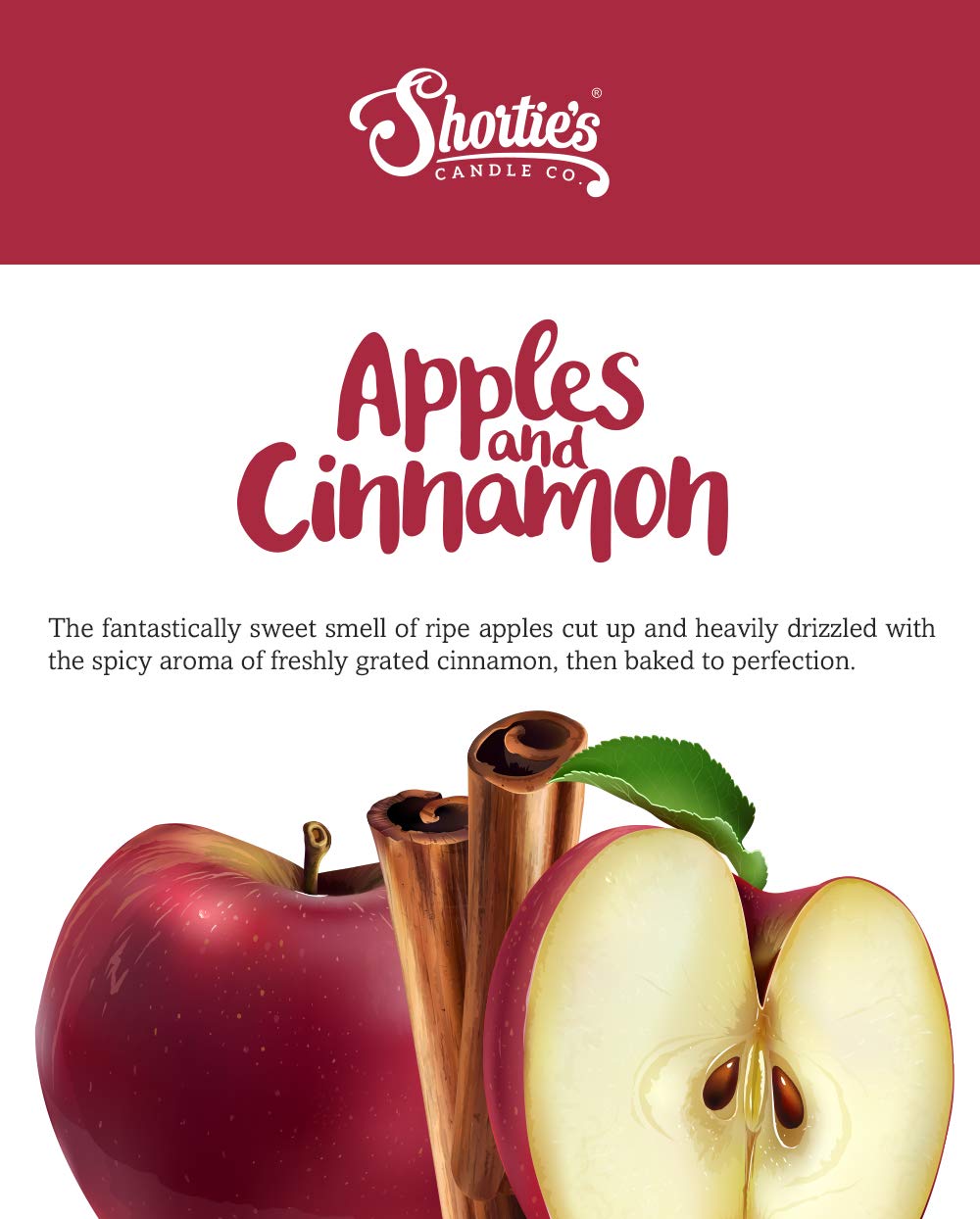 Apples & Cinnamon Premium Tealight Candles - Highly Scented With Essential & Natural Oils - 6 Dark Red Tea Lights - Beautiful Candlelight - Made In The Usa - Bakery & Food Collection
