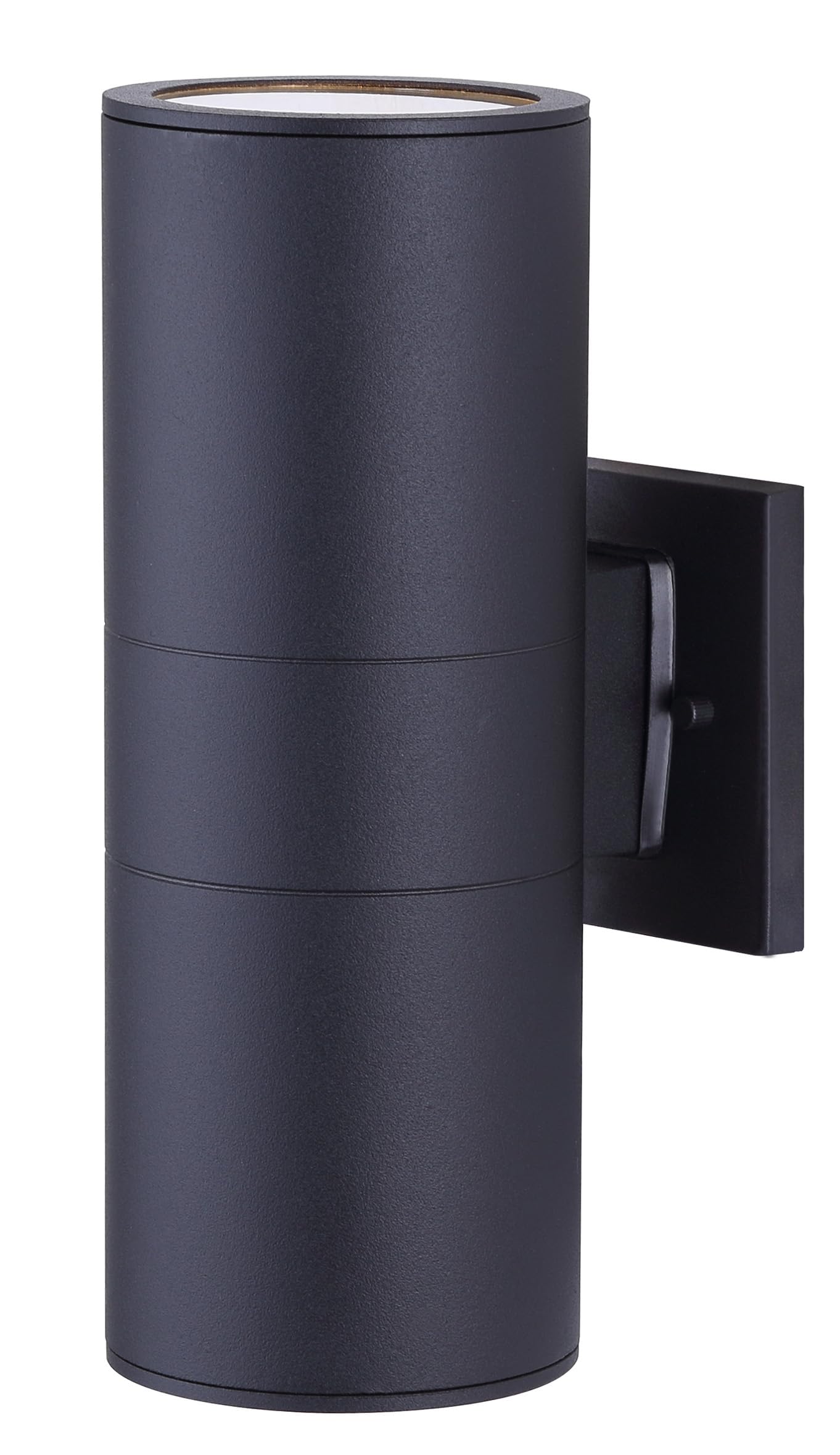 Canarm Baylyn 2 Light Outdoor Lantern, Black Finish, Metal, Model IOL282BK