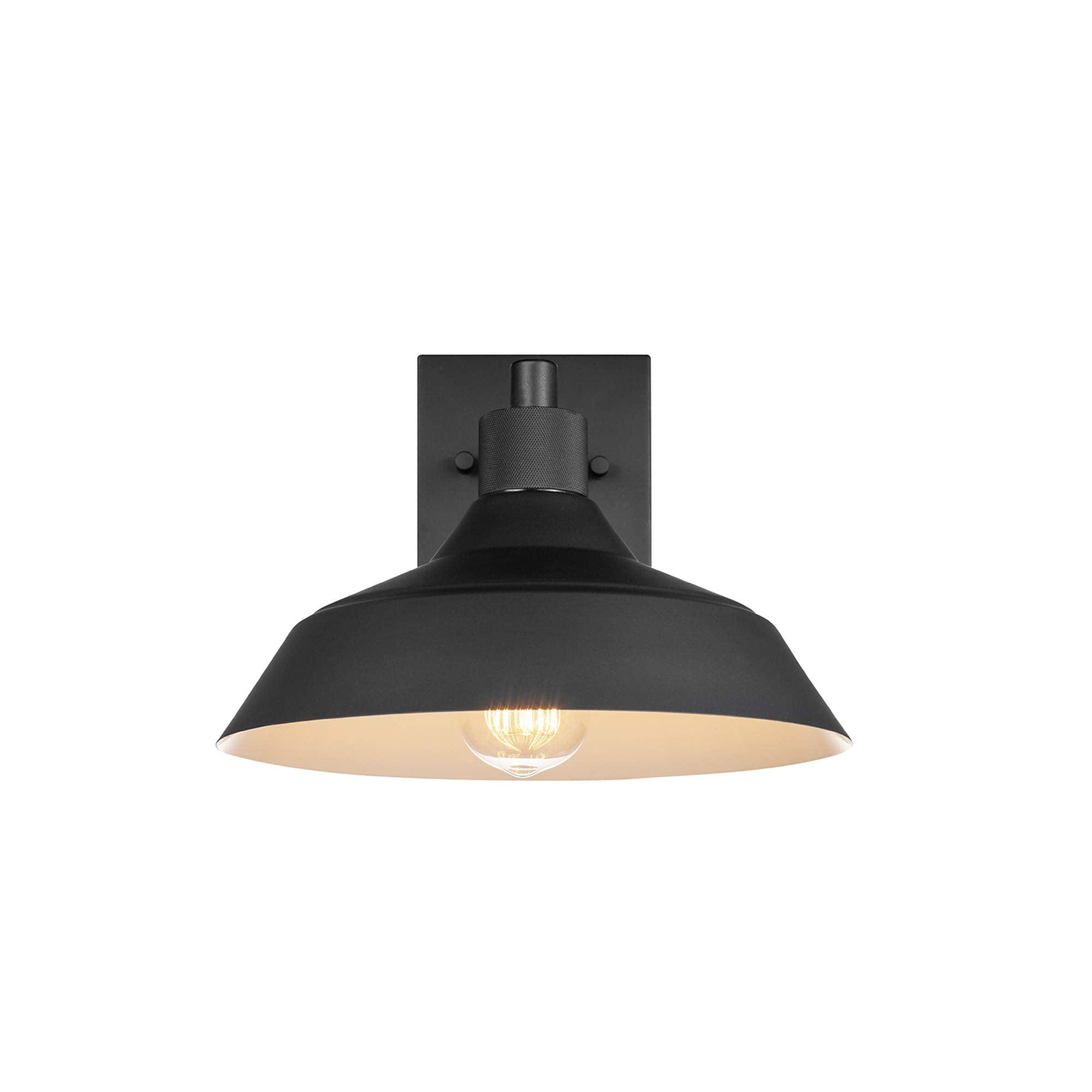 Globe Electric Wall Sconce, Modern Farmhouse, Matte Black, Indoor/Outdoor, 12x11x9 inches, Model 44569, 60W Bulb