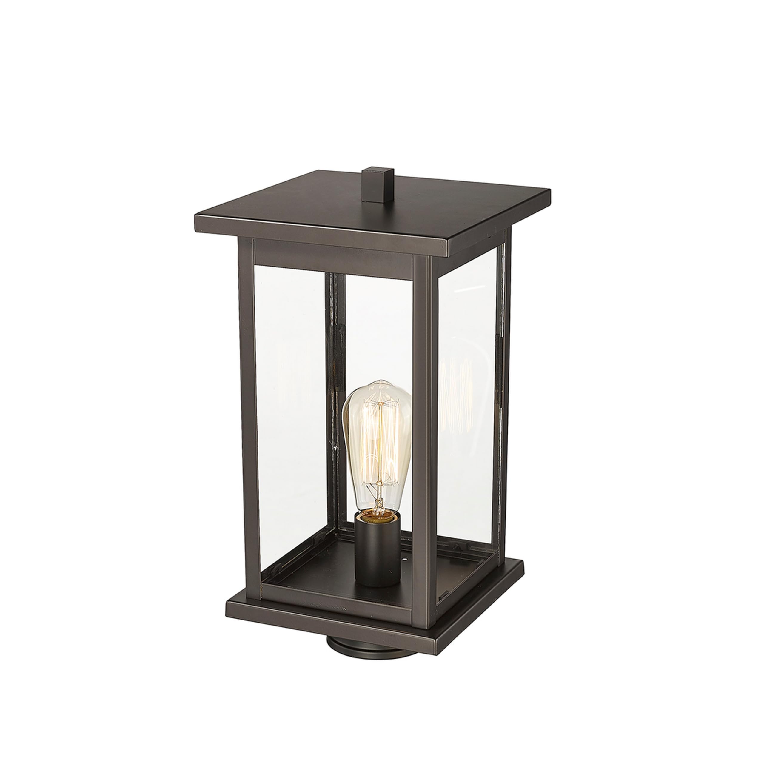 ML Lighting Bowton 1-Light Outdoor Post Lantern Powder Coated Bronze