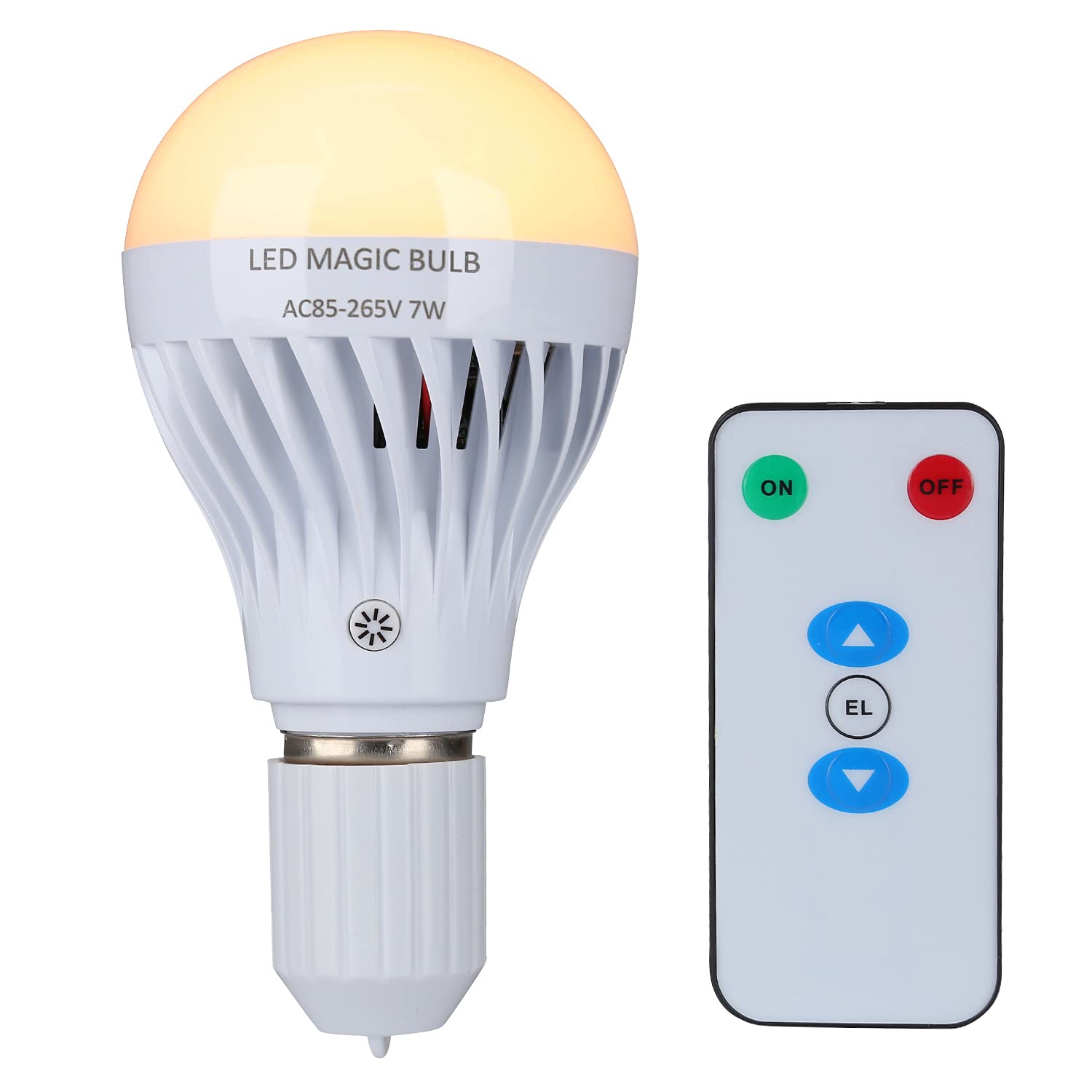Bsod Led Magic Bulb, 7W Warm White Emergency Light With Remote Controller And Rechargeable Built-In Battery E26 Lamp For Home In