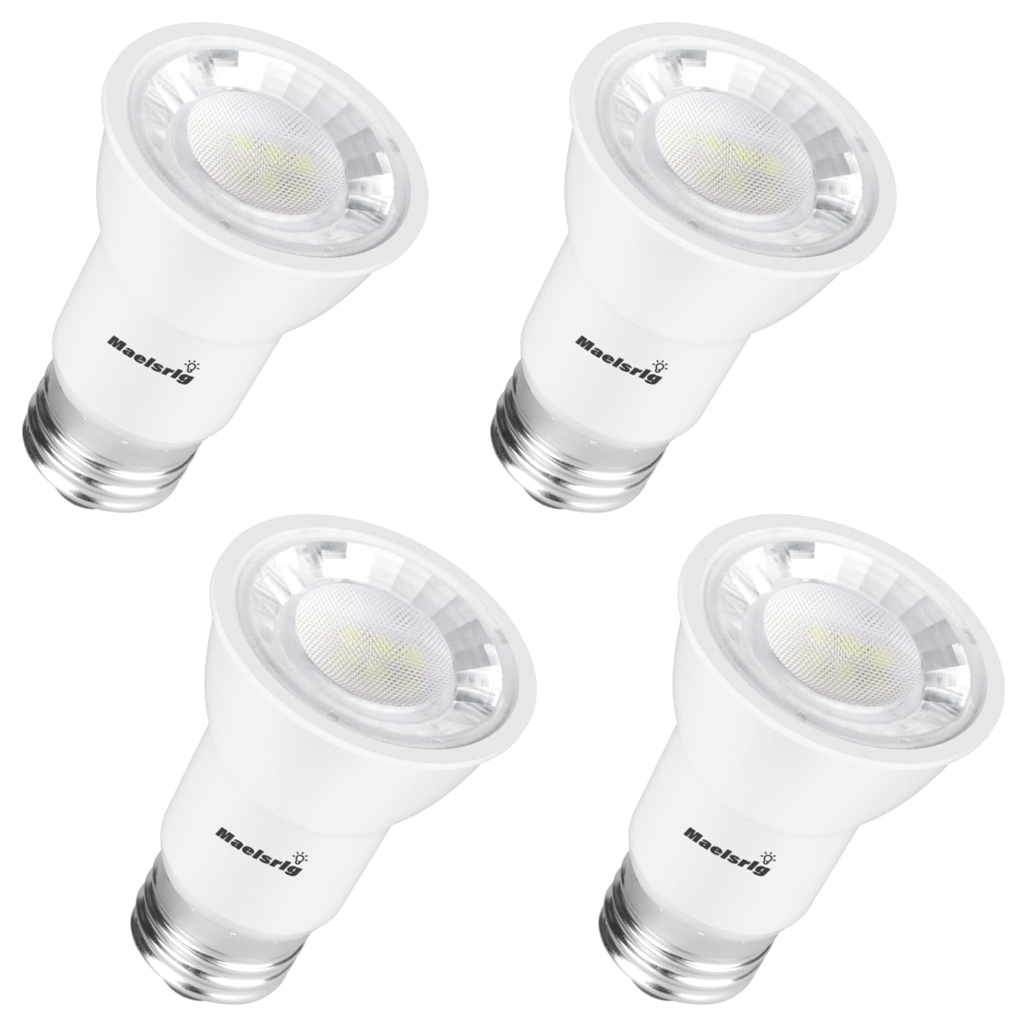 Maelsrlg Par16 Led Long Neck Recessed Spotlight Bulb, 6W(60W-75W Equivalent) Dimmable, 600 Lumens, 40 Beam Angle, Track Light Bu