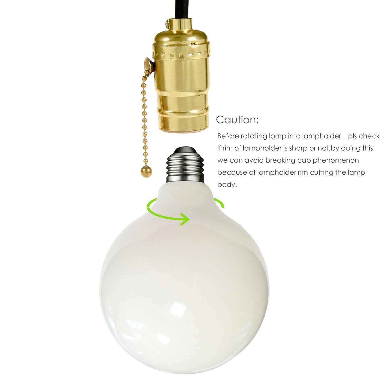 Mrdeng Led Globe Light Bulbs Dimmable 60 Watt Replacement,Large G40(G125) 6-Watt(60-Watt Equivalent) Led Bulb,E26 Socket,Dayligh