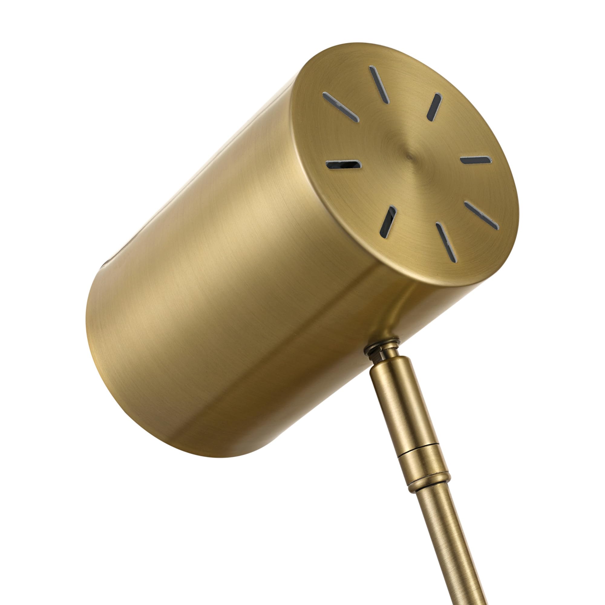 Globe Electric Desk Lamp 20in Adjustable Height Matte Brass Finish Model 52098