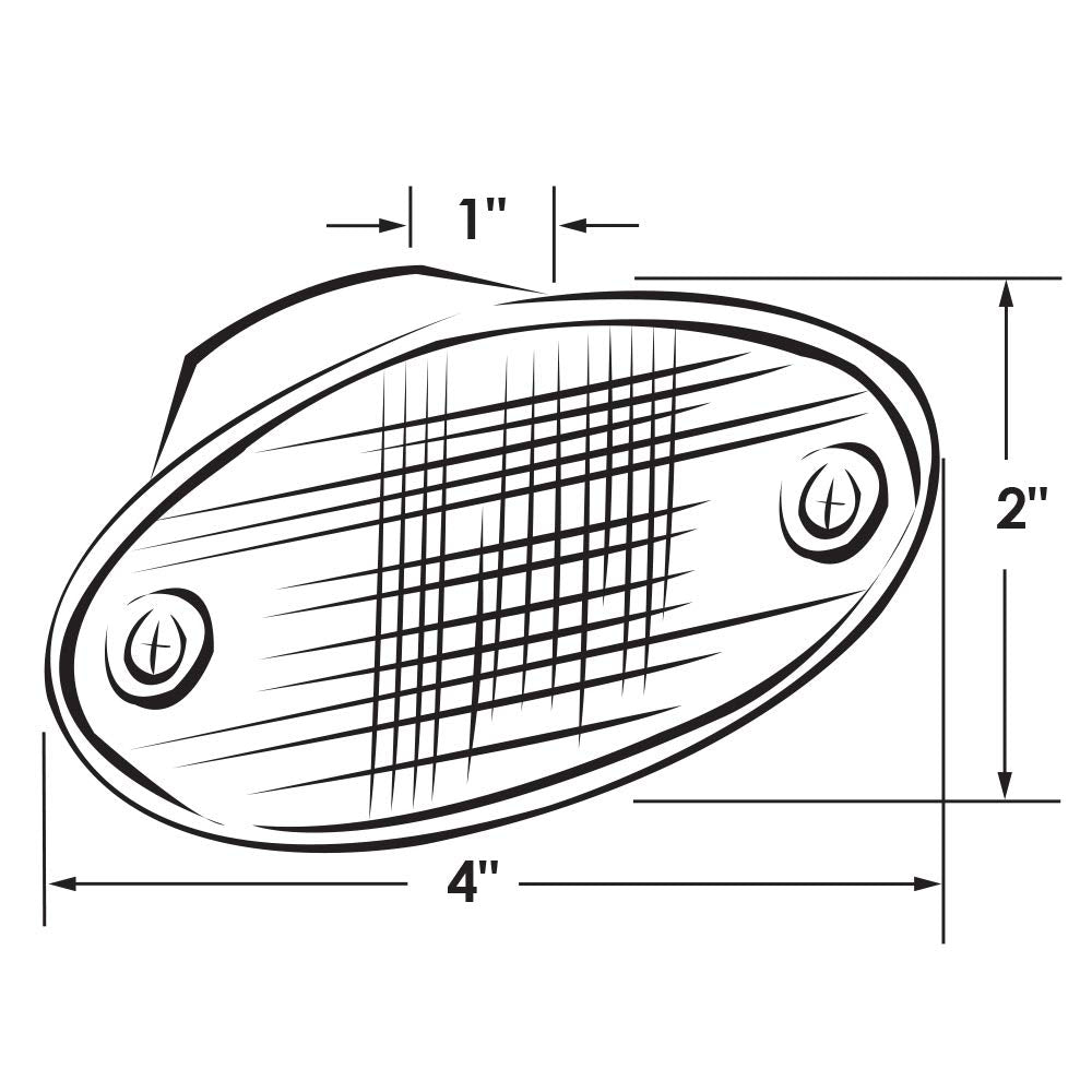 Manufacturers' Select Itc Small Oval Courtesy Light - Rv/Marine Light With Prismatic Lens And Chrome Reflector For Increased Light Output (80495-Db) (Two Count) (X002F0Tgtz)