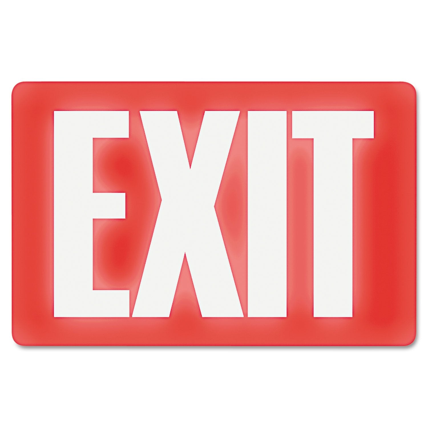 Headline Glow In The Dark Exit Sign, 8 x 12 inches, Red, Plastic, Model USS4792