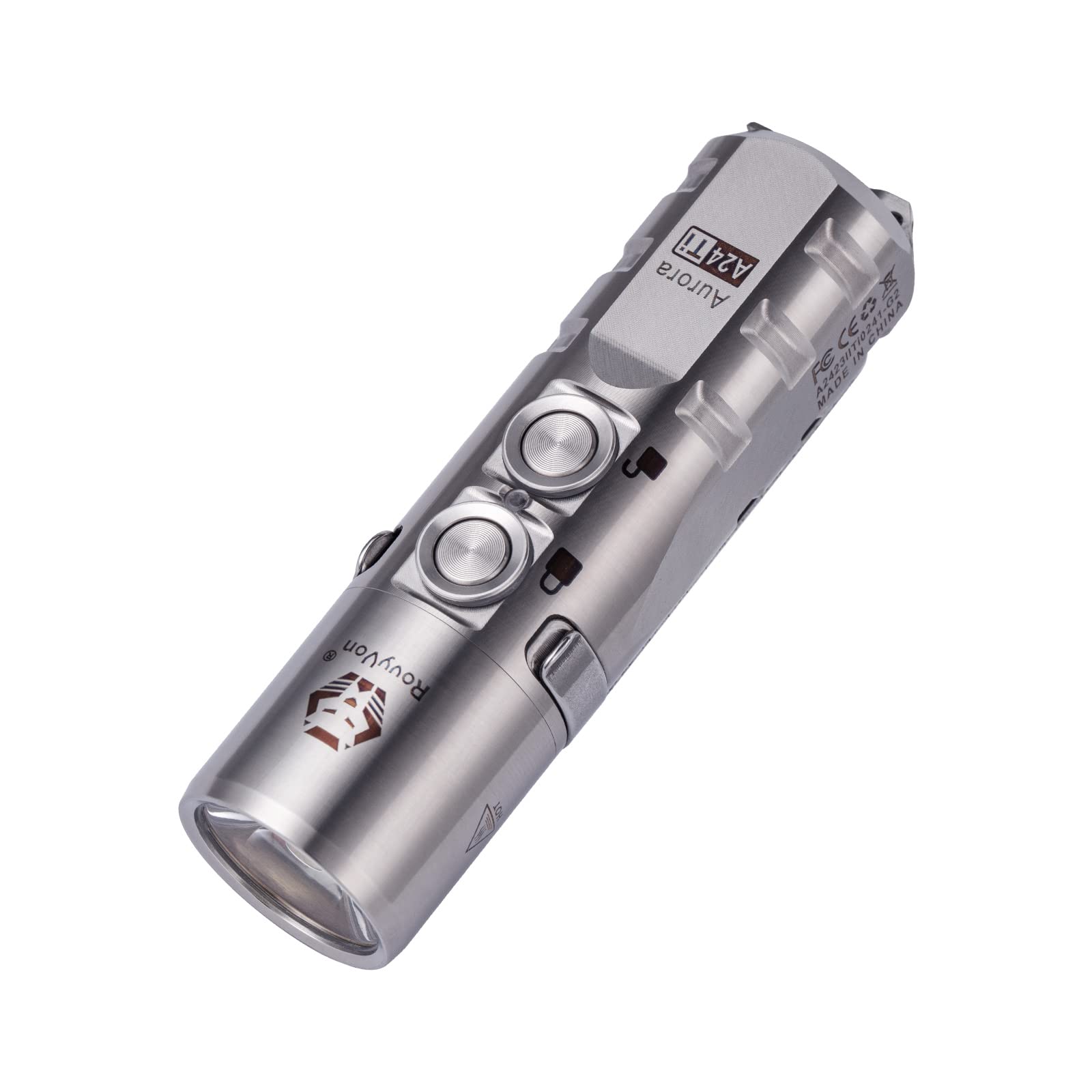 RovyVon Aurora A24 G2 Titanium LED Flashlight,1000 Lumen Pocket Flashlight with Lockout Mode,Rechargeable EDC Flahlight,7 Modes,