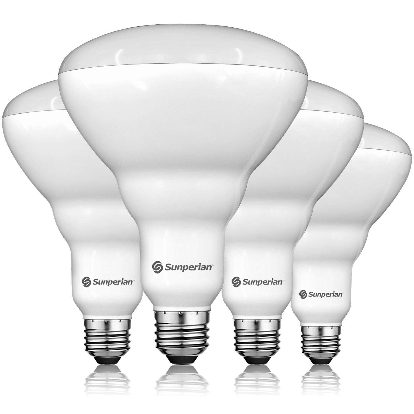 Sunperian 6 Pack Br40 Led Light Bulbs, 13W=85W, 2700K Warm White, 1400 Lumens, Dimmable Flood Light Bulbs For Recessed Cans, Enc