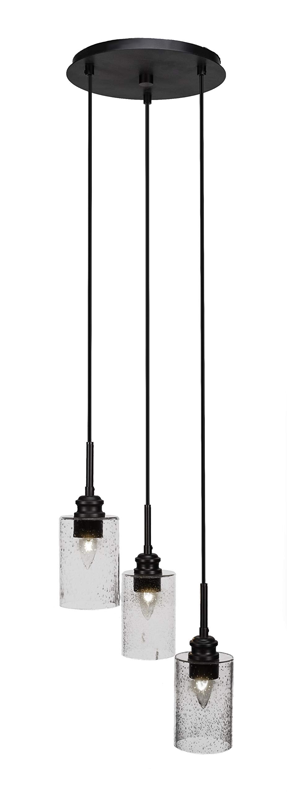 Toltec Lighting Edge 3 Light Cluster Pendalier in Espresso (1173-ES-300)