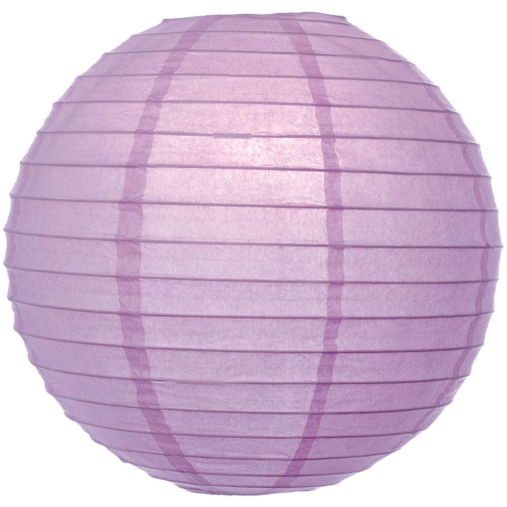 Luna Bazaar Decorative Paper Lantern - 14-Inch, Lilac Purple, Round, Paper, Model L14LI-PL
