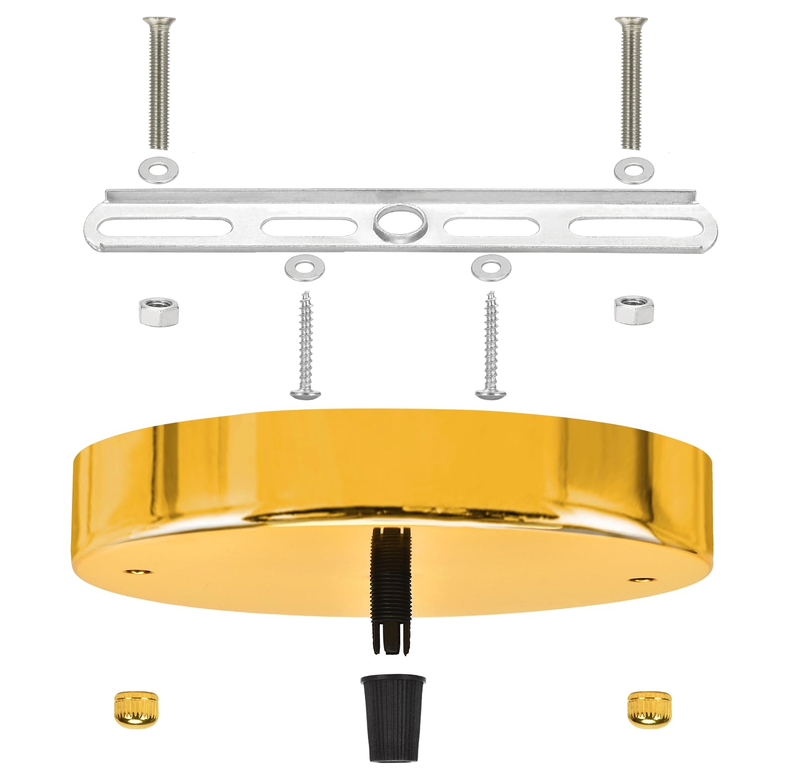 Sangle Sopffy Pendant Light Canopy Kit  5 1/8 Inches Ceiling Lighting Canopy Kit With All Mounting Hardware Modern Chandelier Ceiling Plate Cover For Pendant Lighting Fixtures (Copper Gold  5.8 Inch)