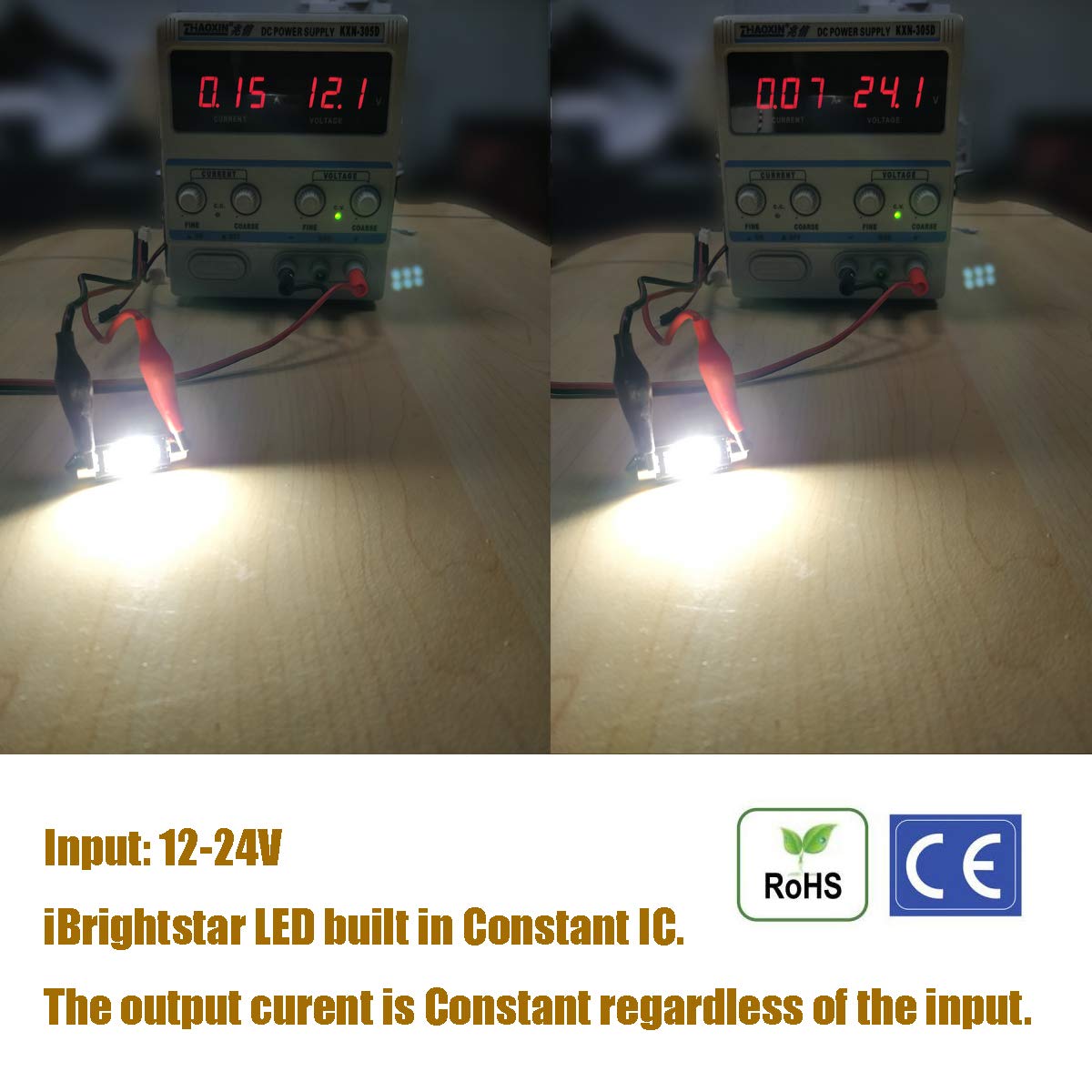 Ibrightstar Newest 9-30V Extremely Bright De3175 De3021 Festoon Led Bulbs Error Free 1.25" 31Mm For Interior Map Dome Lights And License Plate Courtesy Lights, Xenon White