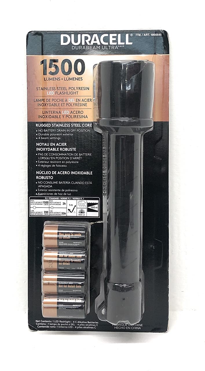 Duracell Durabeam Ultra 1500 Lumens Flashlight With 4 Settings
