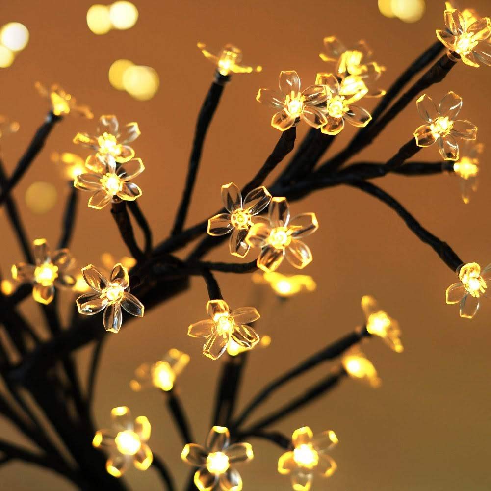 AtneP Lights 24 Led Tree For Diwali Christmas Home Decoration Festival Decor Lights 14X5 Inches Warm White(Metal)