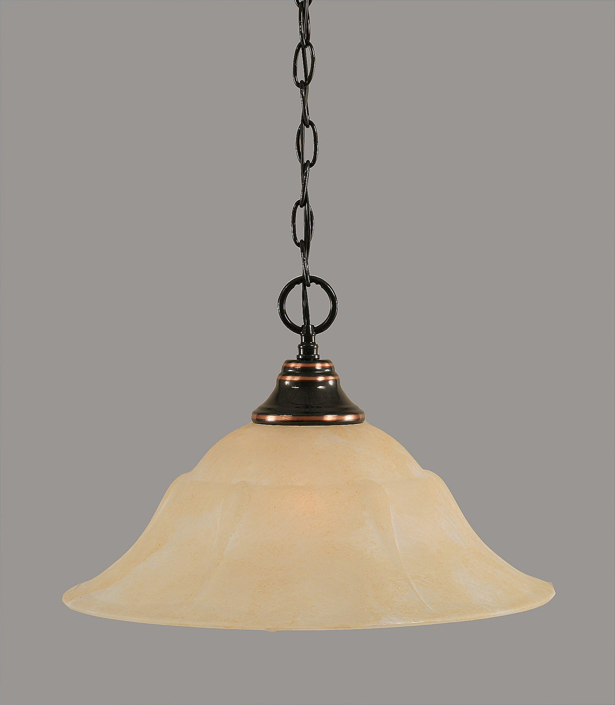 Toltec Lighting 1 Light Pendant In Black Copper (10-Bc-53613)