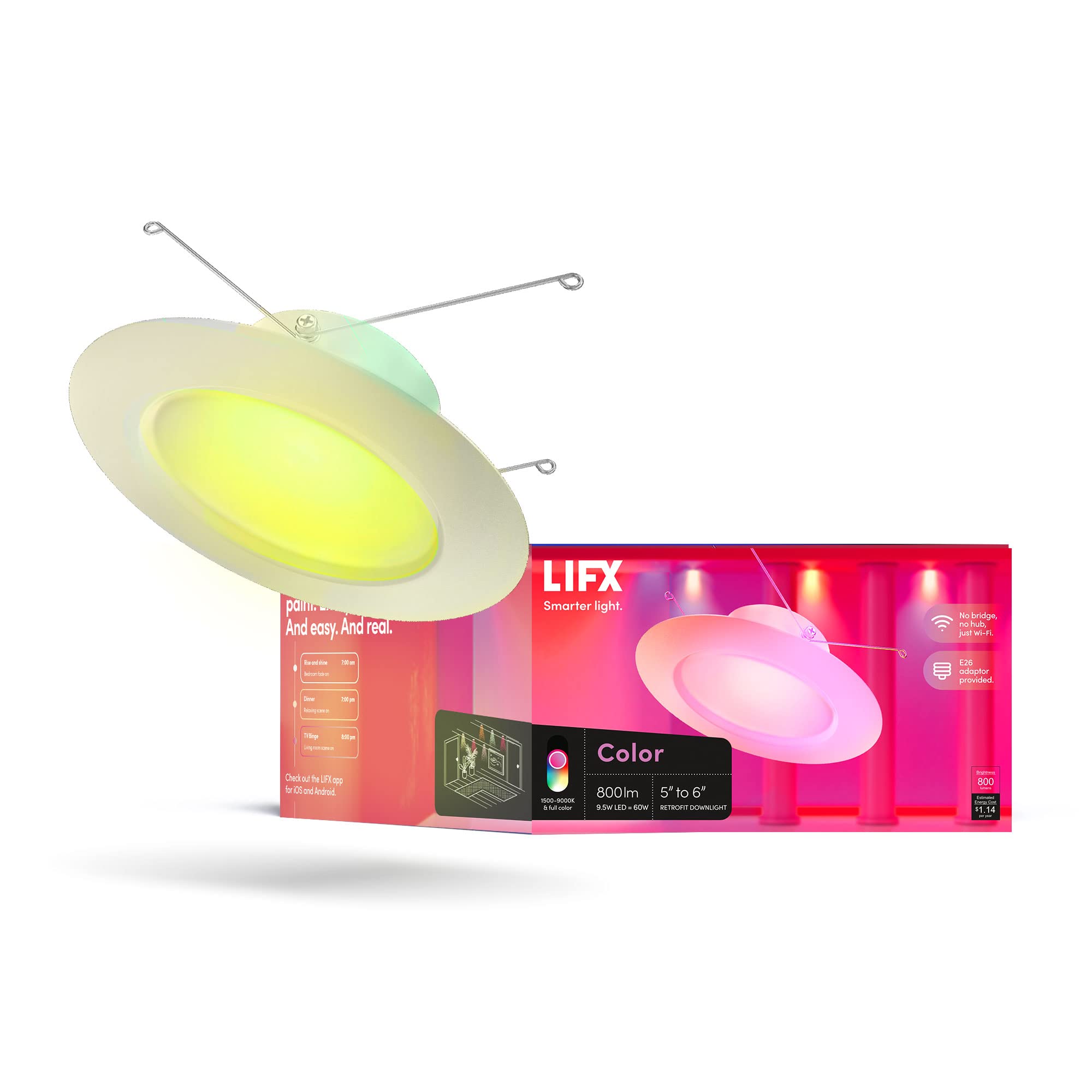 Lifx Color 5-6" 800 Lumen Downlight E26 Retrofit White