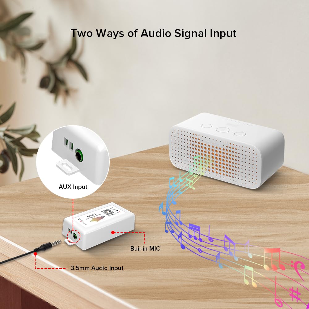 BTF-LIGHTING SP107E Music Bluetooth Full Color Controller for LED Strip, Matrix Panel, WS2811 IC - Bluetooth Musical, Plastic