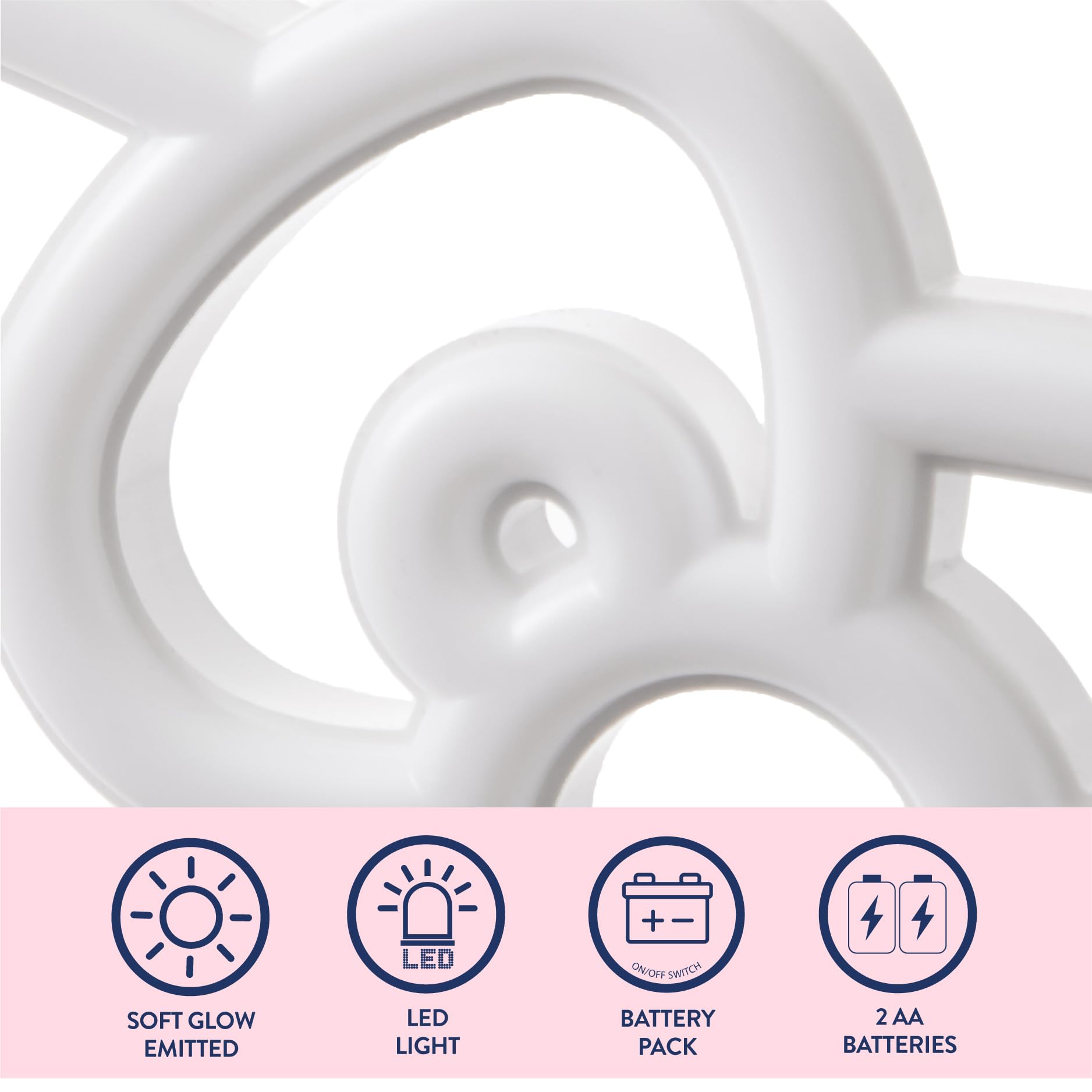 Idea Nuova Hello Kitty LED Neon Wall Light, 10"x7", Battery Operated, Plastic, Model NK950144