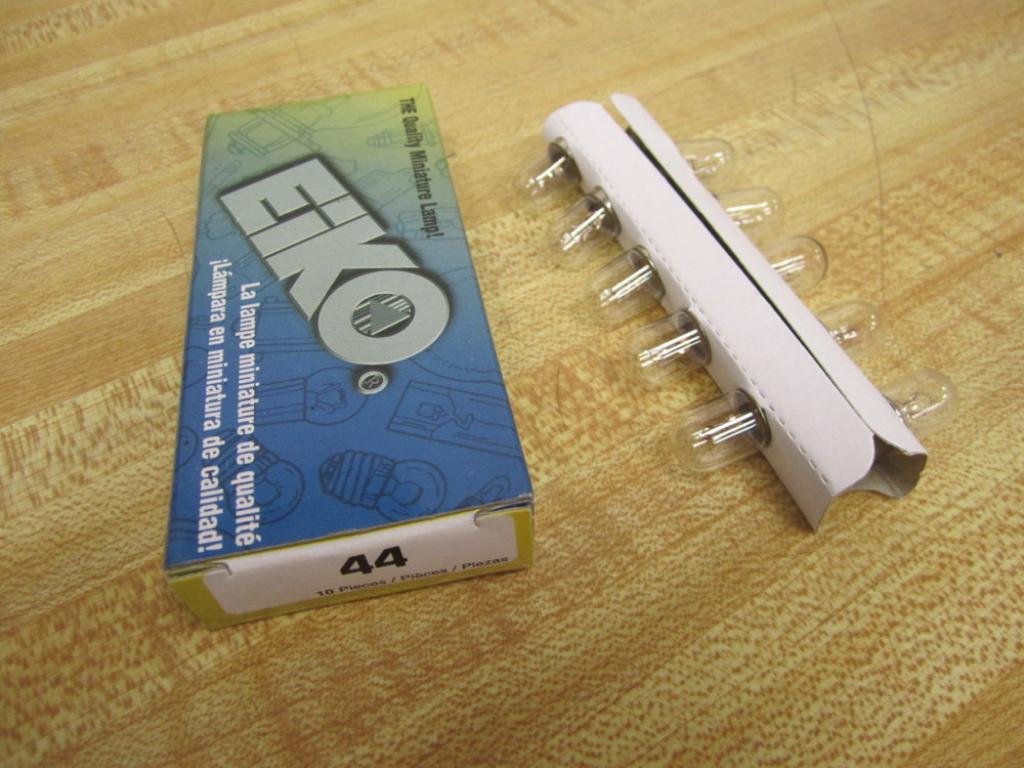 Eiko Miniature Light Bulbs #44 - Clear Plastic - 10 Count Pack