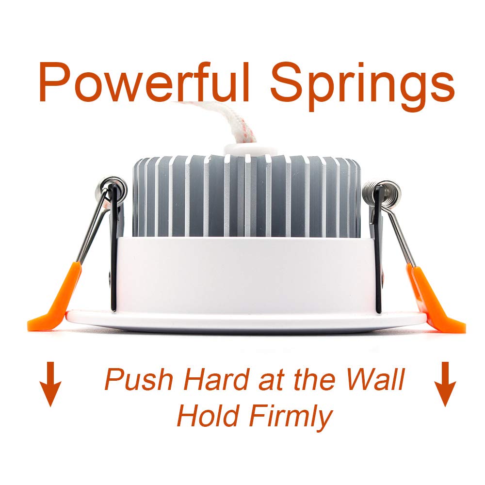 2.5 inch Dimmable LED Recessed Lighting, 5W Retrofit Downlight, 6000K Daylight White, CRI 80 with LED Driver, as AC 110V Ceiling