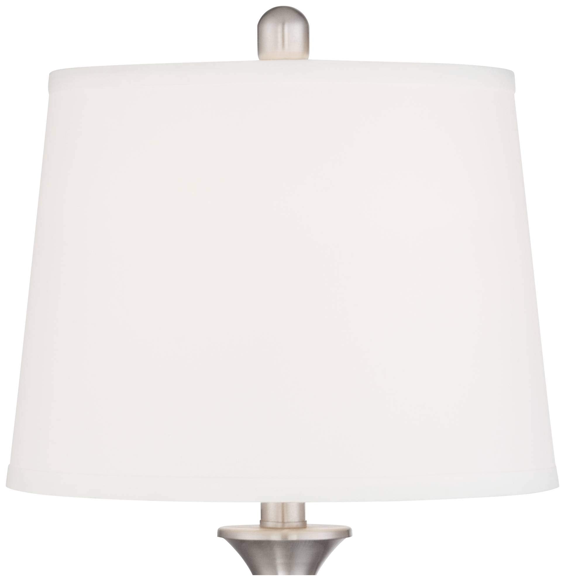 Regency Hill Table Lamps Set of 2, 25in High, Green-Blue Glass, Modern Coastal Design, Model 8M664