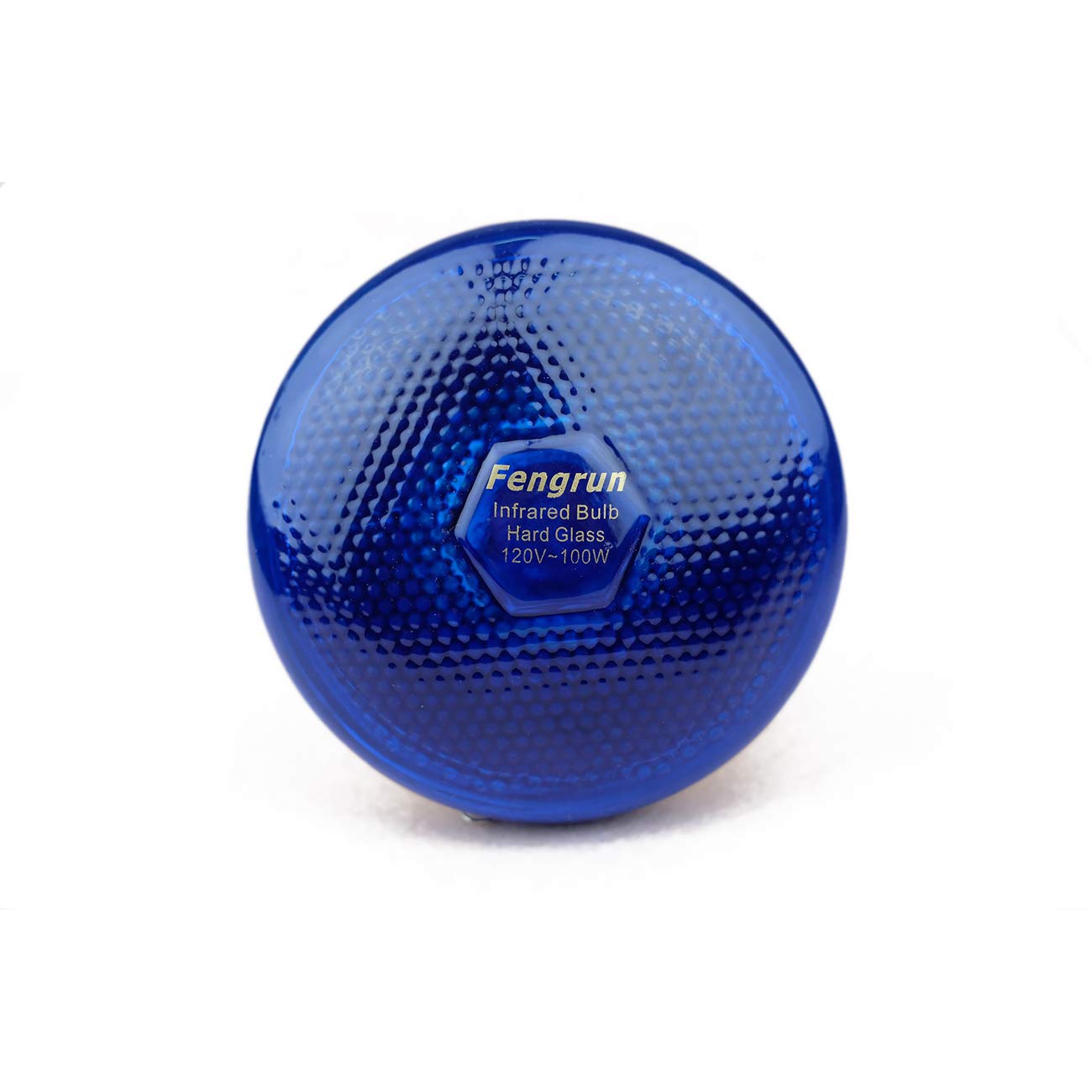 Fengrun Infrared Heat Lamp Bulb - Red Hard Glass, 150W, Blue - Ideal for Chicks, Pets, and Bathroom Warming