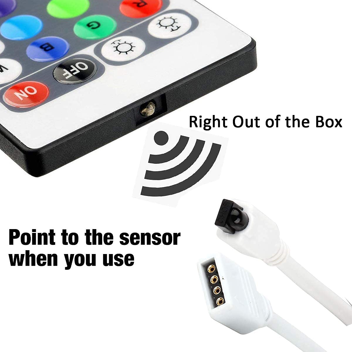 SUPERNIGHT 44 Keys RGB LED Light Strip Remote Controller for SMD 5050 2835 3528 Lights - Multi Color