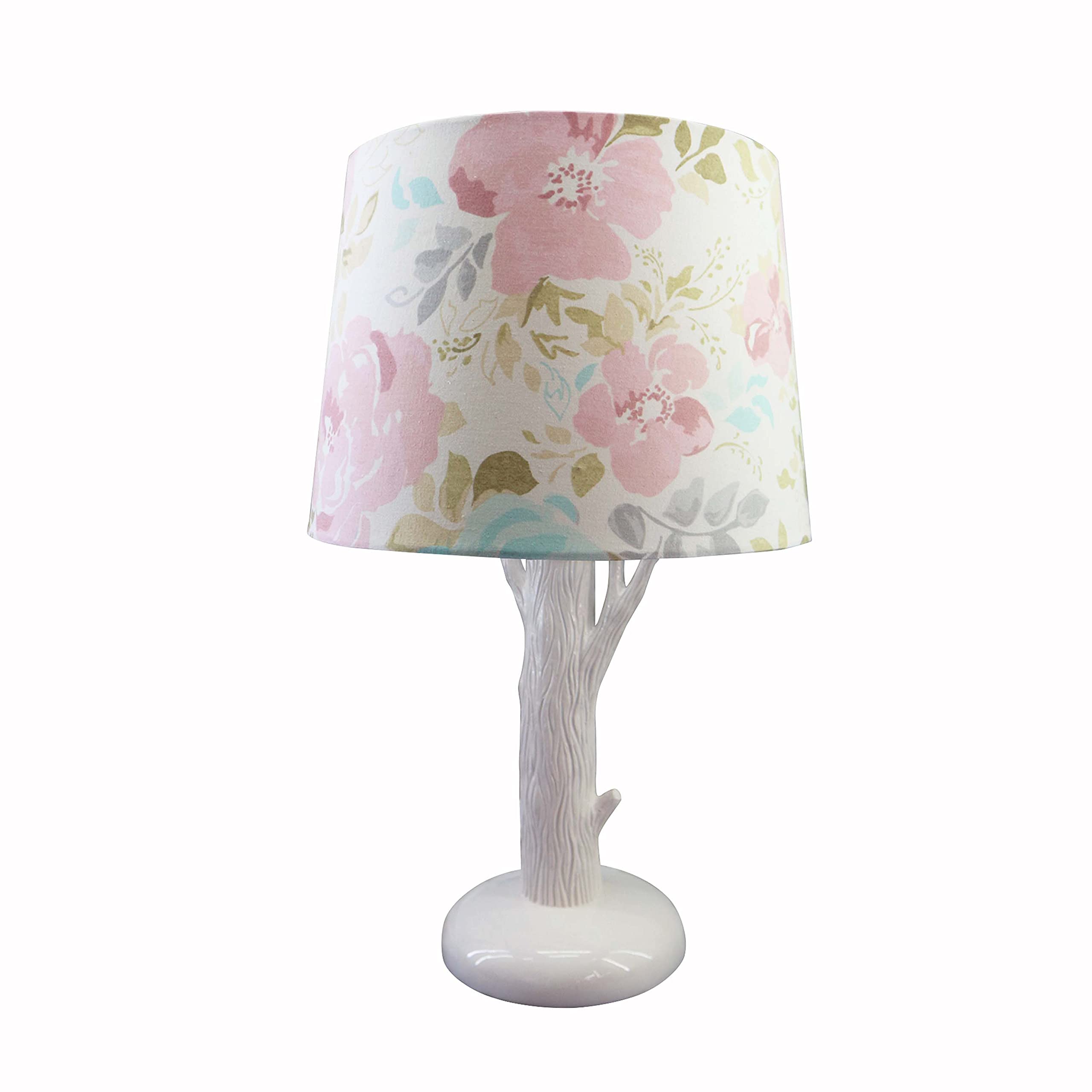 Levtex Baby Malia - Night Owl Table Lamp and Shade - Floral - Nursery Accessories - Measurements: 22 in. high and 6 in. Diameter