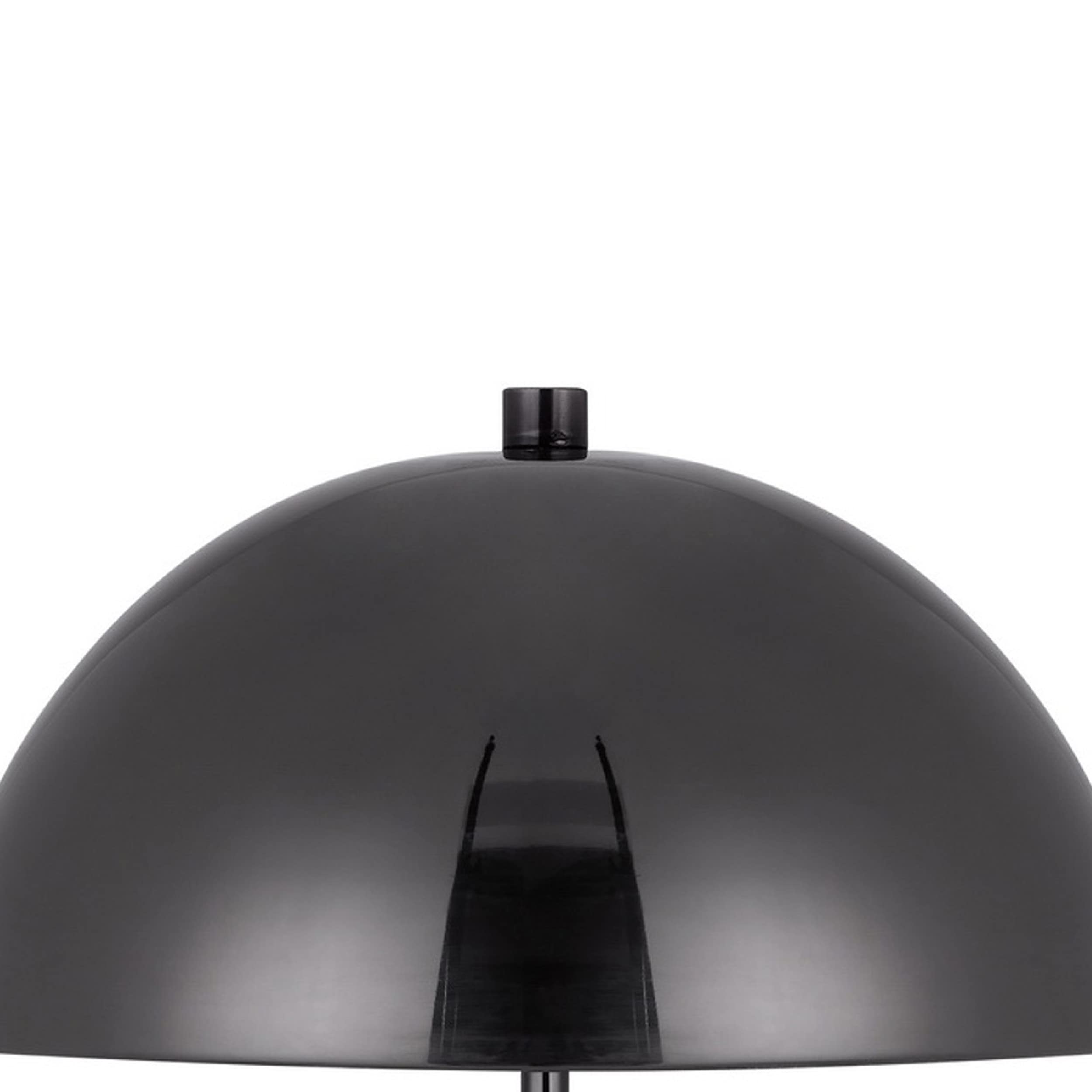 Benzara Metal Accent Table Lamp, 20 Inch, Dome Shade, Black, Model BM271963