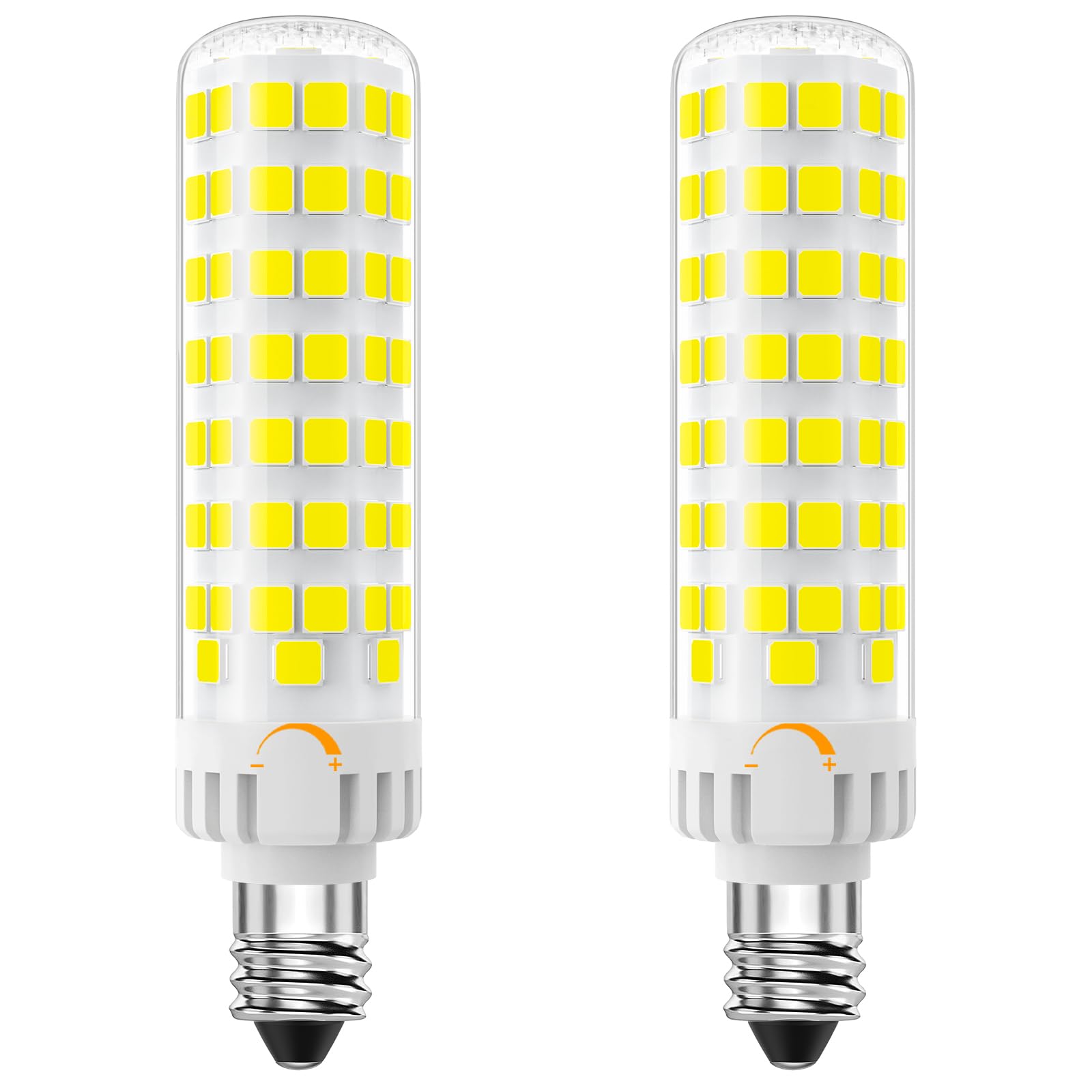 Lacnooe E11 LED Bulb Dimmable 10W 1000 Lumen 6000K Daylight White Mini Candelabra Base 2 Pack
