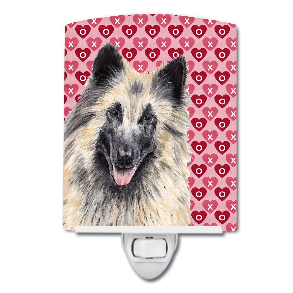 Carolines Treasures Ceramic Night Light, Belgian Tervuren Hearts, 6x4x3in, Multicolor, Model SC9247CNL, UL-Certified