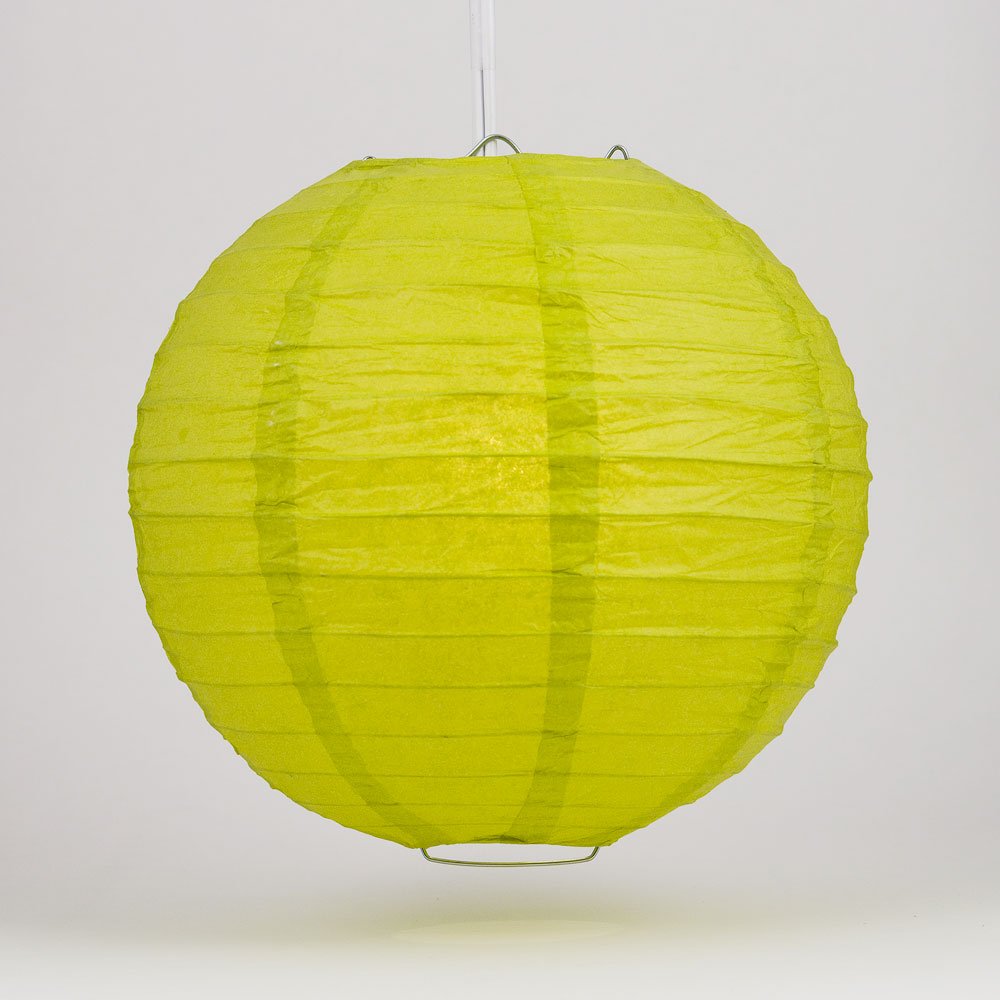 Luna Bazaar Decorative Paper Lantern, 12-Inch, Chartreuse Green, Round, Paper, Model L12CH