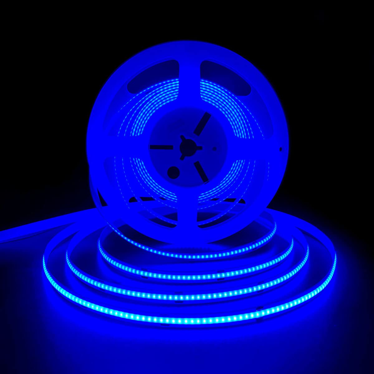 HAMRVL COB LED Strip Lights Blue DC12V 16.4ft/5M 320leds/M CRI90 Bright Flexible LED Tape 8mm, for Indoor Home Cabinet,Bedroom,K