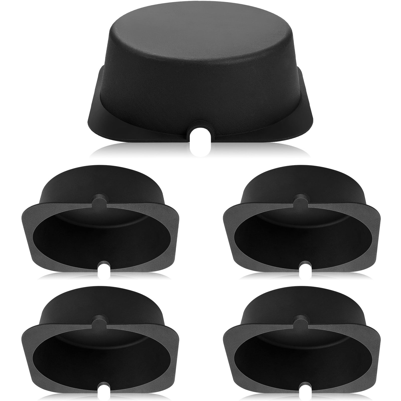 Tuanse 5 Pcs Recessed Light Cover For 6 Inch Lighting Fixtures 8.6 X 8.6 X 2.9 Inch Fire-Resistant And Energy-Saving Light Insulation Protect Cover For Attic (Black)