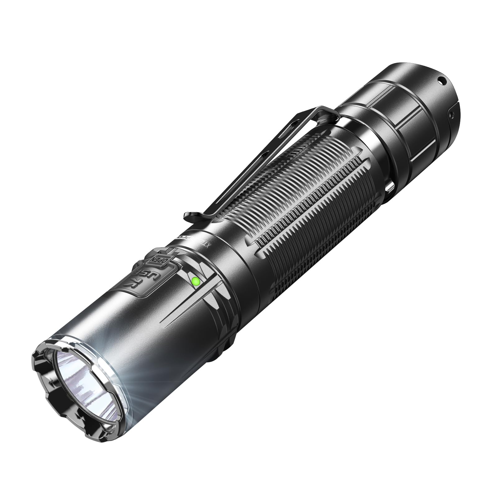 klarus XT2CR Pro Tactical Flashlight, 2100 Lumens Ultra-Bright LED Flashlight, Dual Tail Switches Pocket-Sized Flash Light and H