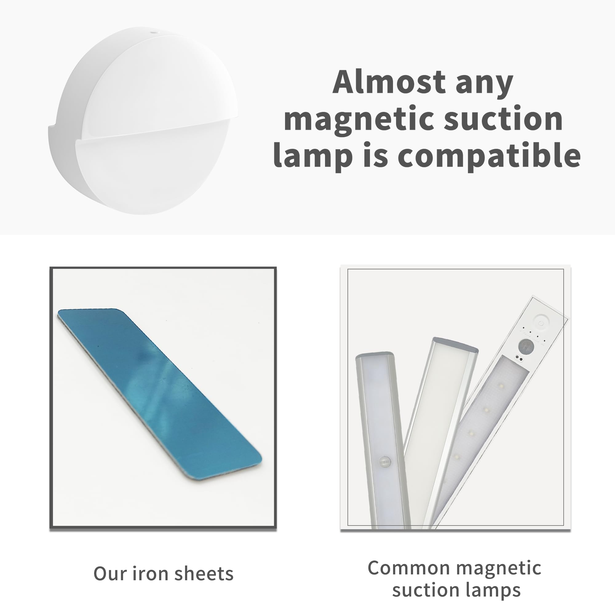 LIGHTULIFE Under Cabinet Magnetic Strips - 4 Set Adhesive Blue Iron Replacement, Model BL008