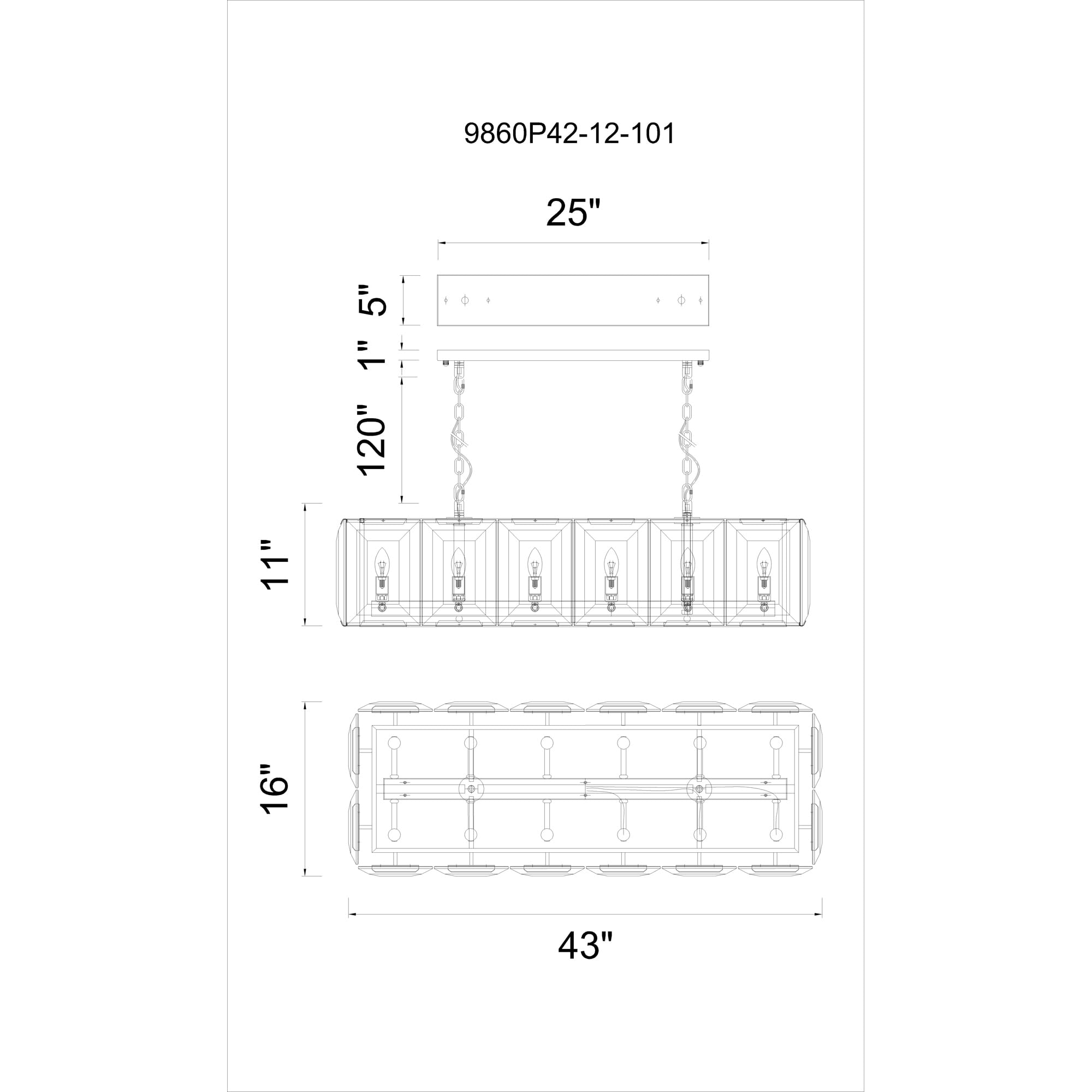 Cwi Lighting Black 12 Light Farmhouse Metal Chandelier - Elegant Lighting For Home Decor