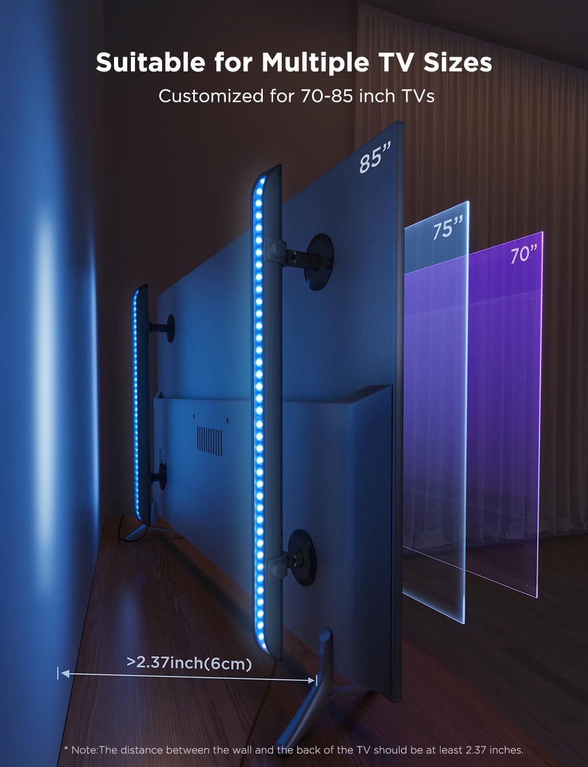 Govee Smart Tv Light Bars, Upgraded 31 Inch Led Light Bars With Scene And Music Modes, Rgbic Wifi Tv Light Bars, Multiple Placem