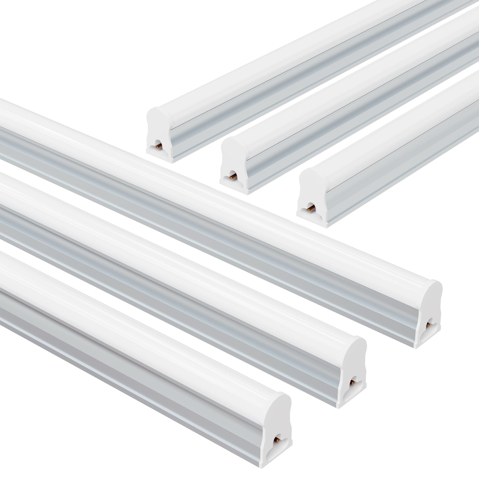 Veriligt 4FT LED Shop Lights (6 Pack), 2000LM 6500K Super Bright White T5 Commercial Lights, 20W Linkable Utility Integrated Sin