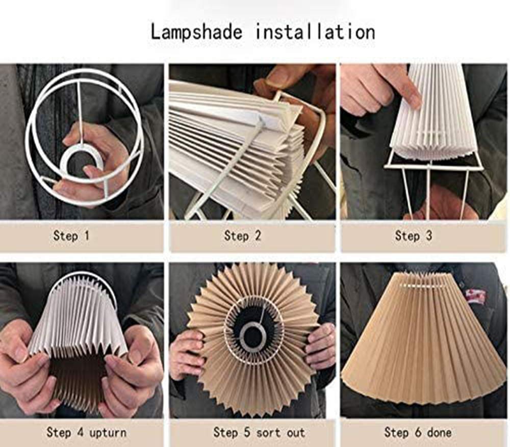 Korean Pleated Table Lamp Ins Diy Ceramic Table Lamps For Living Room Home Deco Cute Lamp With Tricolor Led Bulb Beside Lamp… Rattan And White