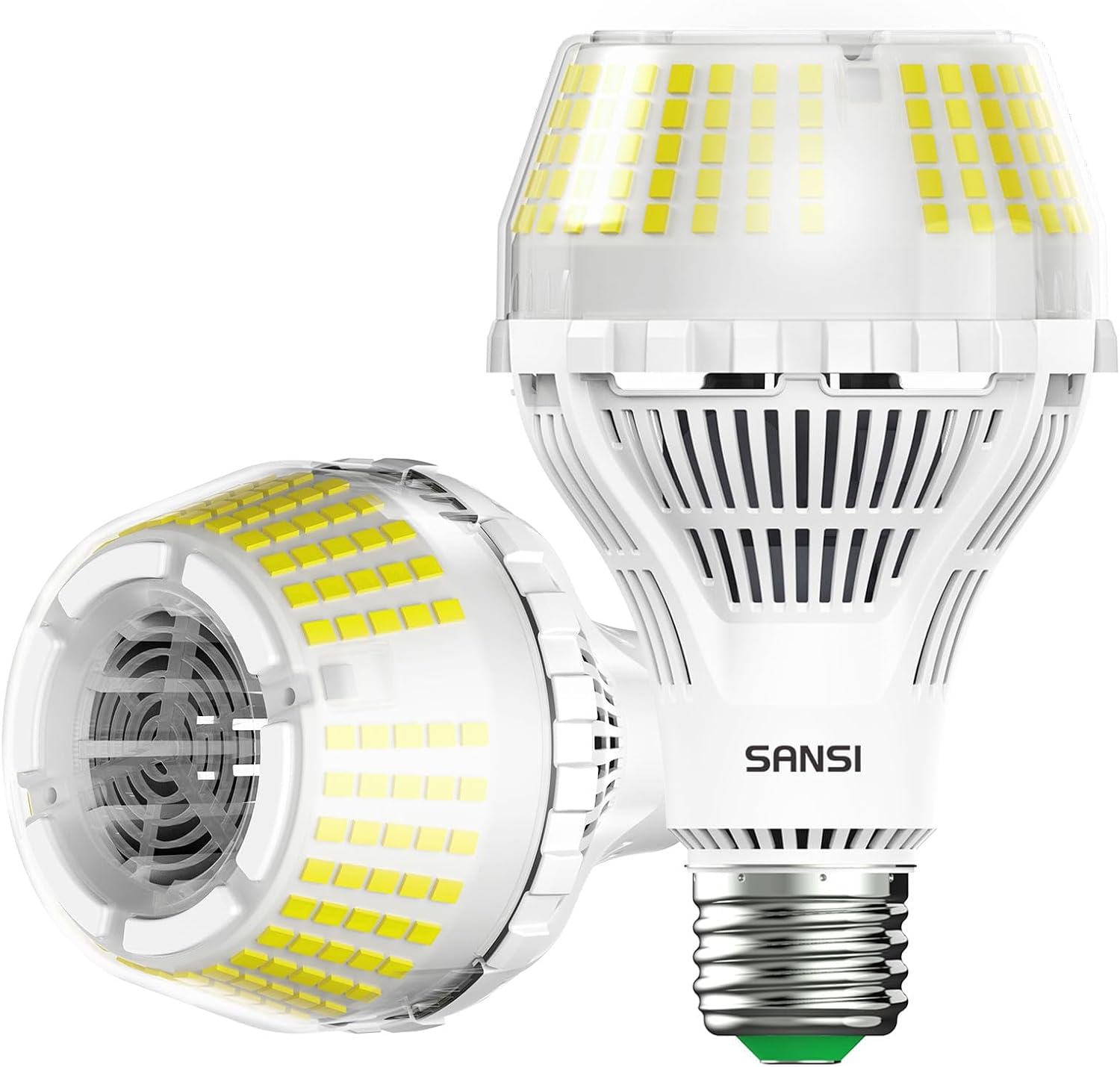Sansi Dimmable Led Light Bulbs 250 Watt Equivalent, 4000 Lumens 5000K Dimmable Bright Daylight A21 E26 Bright Led Bulbs, 2 Pack,