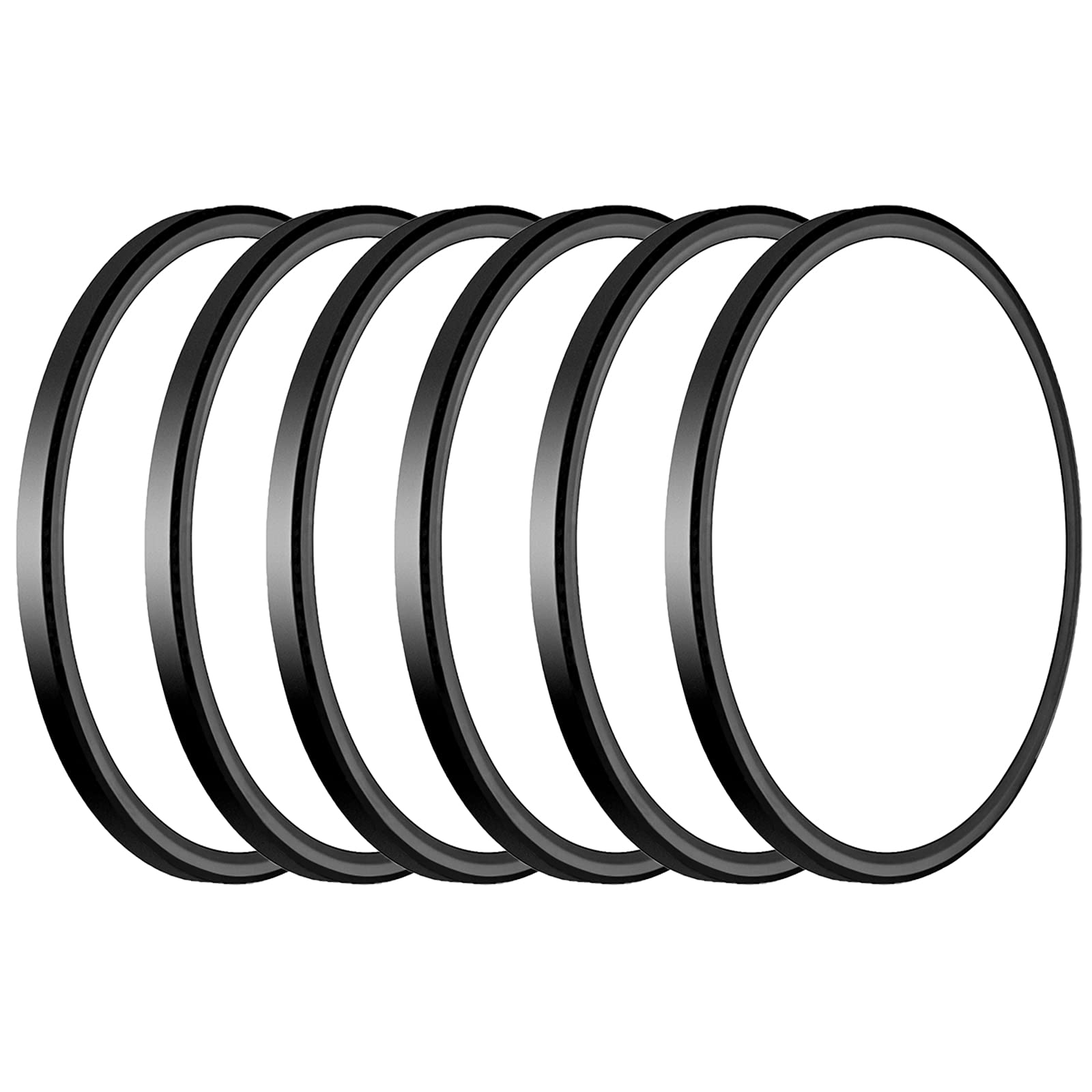 WKONCLDY LED Flush Mount Ceiling Light, 3200lm, 12 Inch, Black, Six Pack