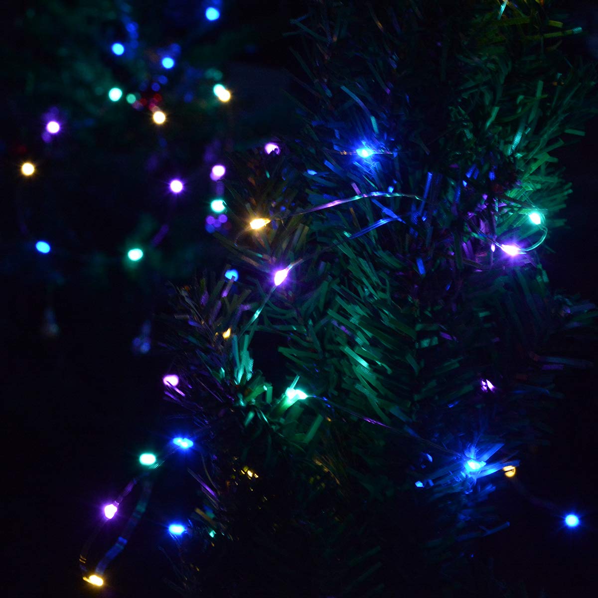 Abkshine 4-Pack 50 Leds Multicolored Christmas Fairy Lights, Battery Operated Mini Led String Lights For Bedroom/Christmas/Parties/Wedding(Set Of 4, Multi-Color)