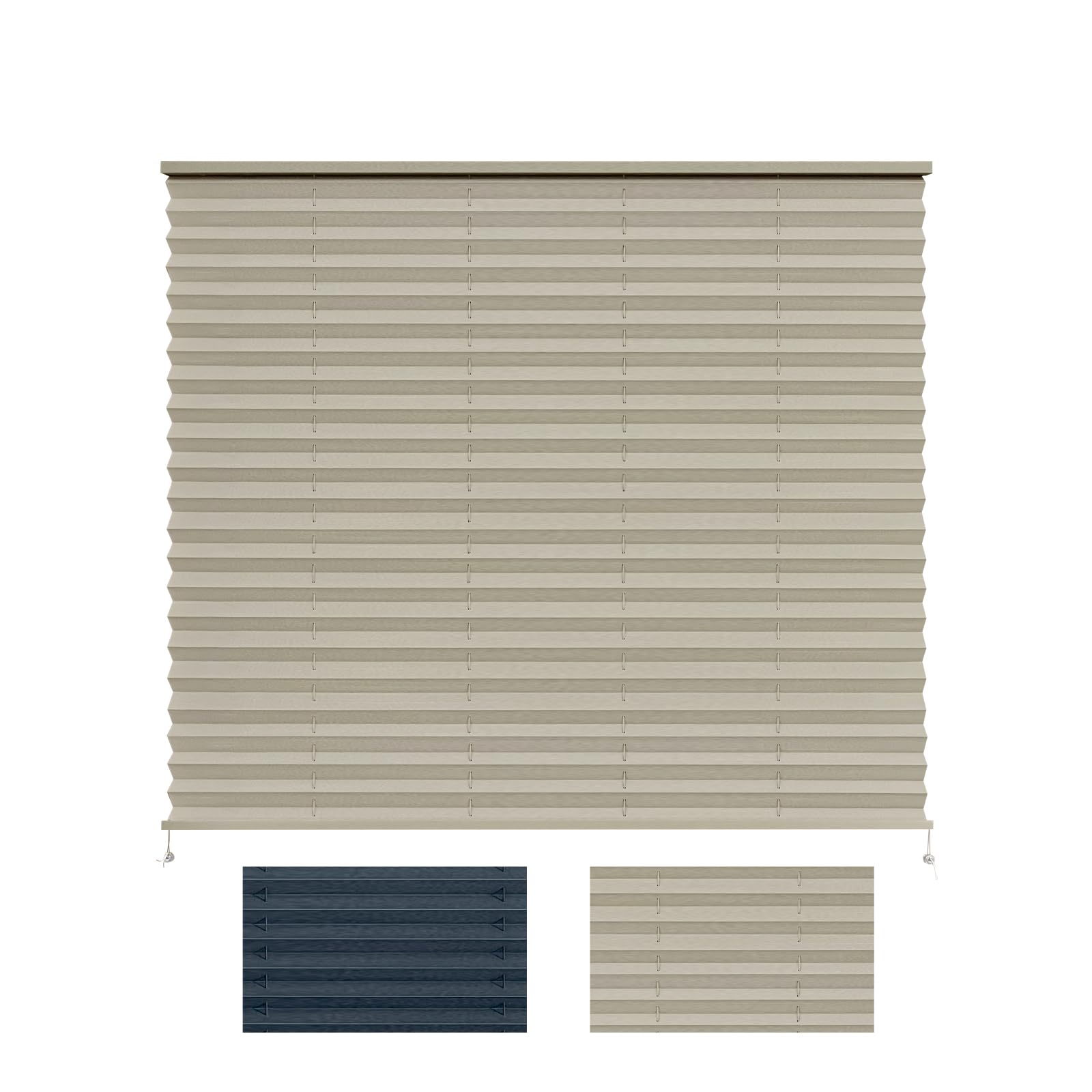 Shadeplus Rv Pleated Shades - Rv Window Blinds For Camper Travel Trailers & Motorhomes - 62'' W X 38'' L Cappuccino