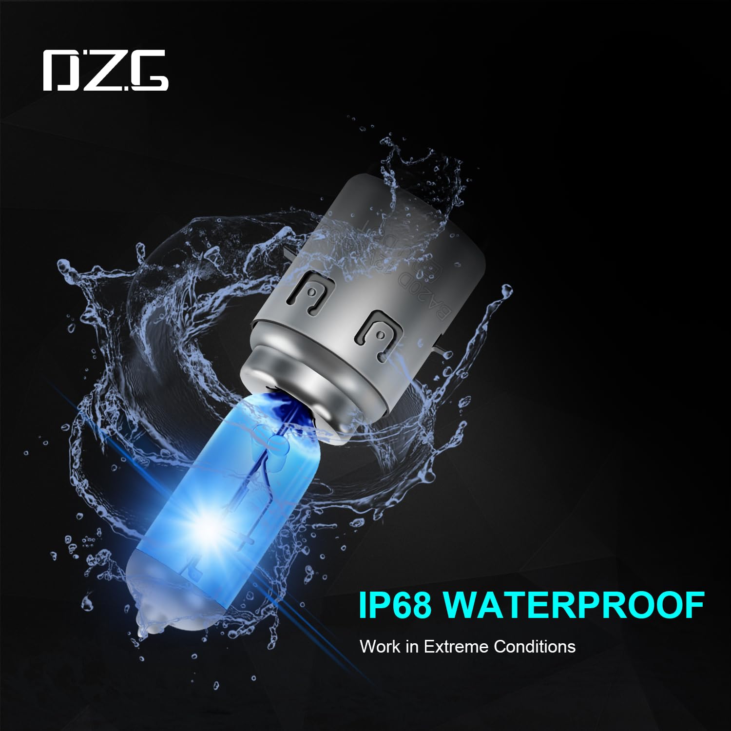 DZG Halogen Bulbs 12V 35/35W Warm White BA20D Motorcycle Light Bulbs, Pack of 2