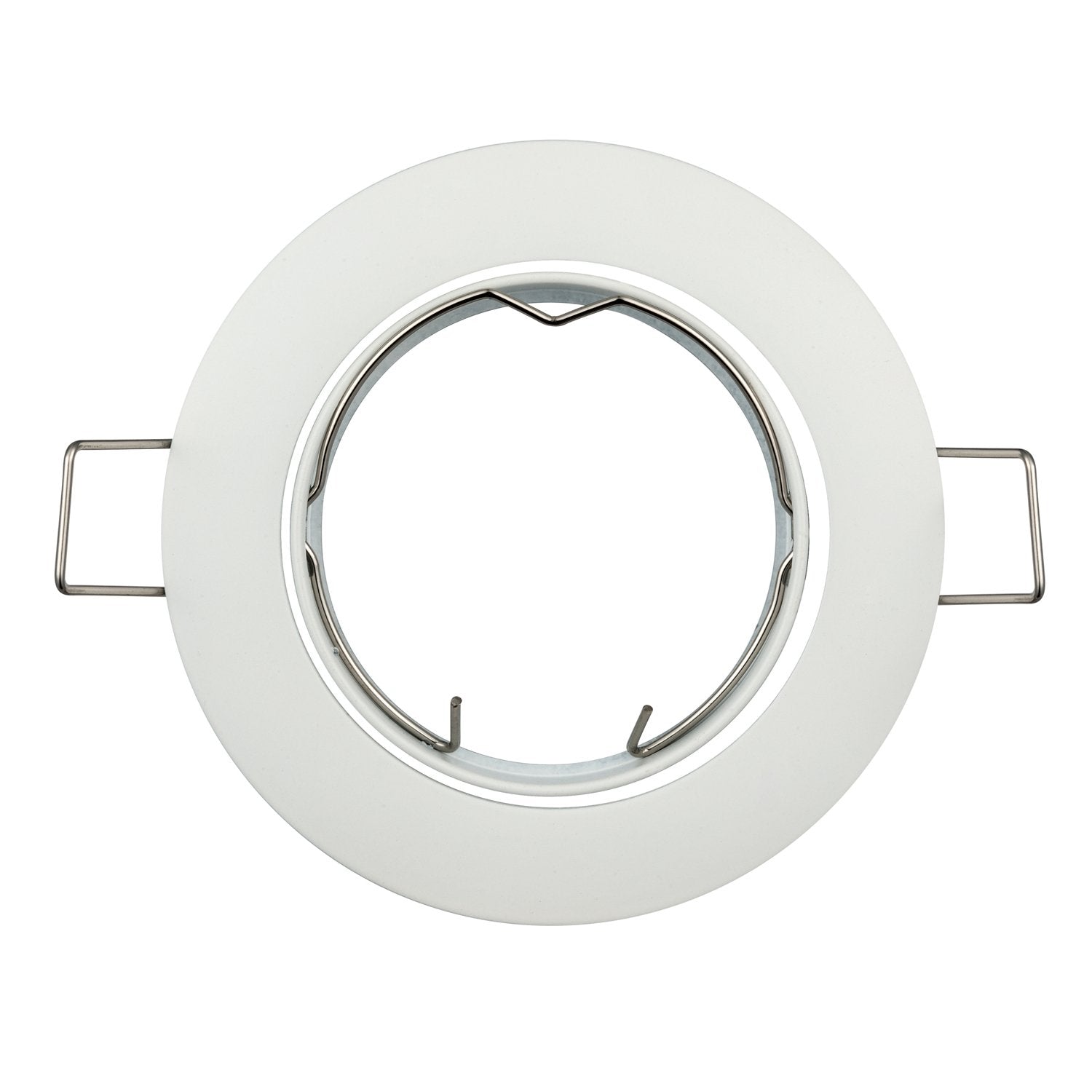JOYINLED Pack of 10 Recessed Lighting Frame GU5.3 MR16 Fitting Frost White Ceiling Downlight Fitting 60mm(2.36in) Cutout(Frost W