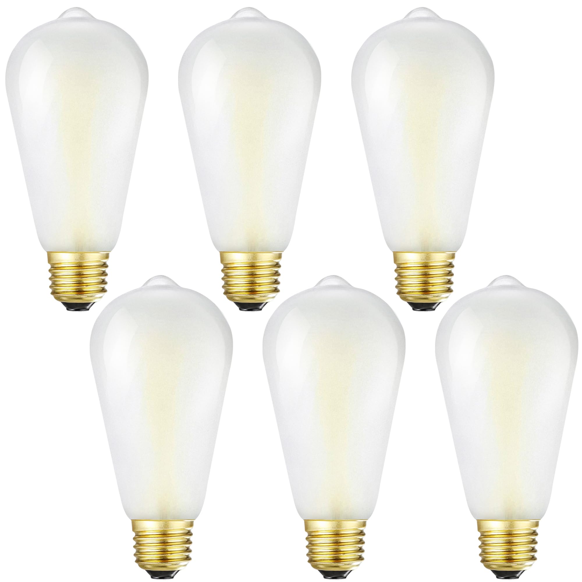 Homosum Dimmable E26 Frosted Led Edison Bulbs, 4W, Equivalent 40W, 400Lm,Warm White 2700K,Ac120V,St58 Frosted Light Bulbs With 9