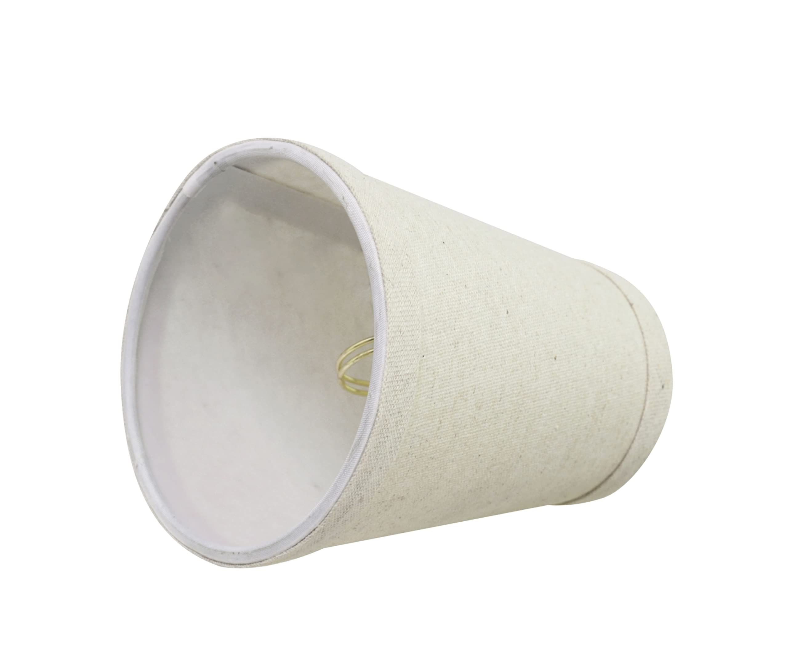 Aspen Creative 32653-6B, Empire Clip-On Chandelier Lamp Shade, Oatmeal, 2 1/2&quot; Top X 4&quot; Bottom X 5&quot; Slant Height, Set Of 6