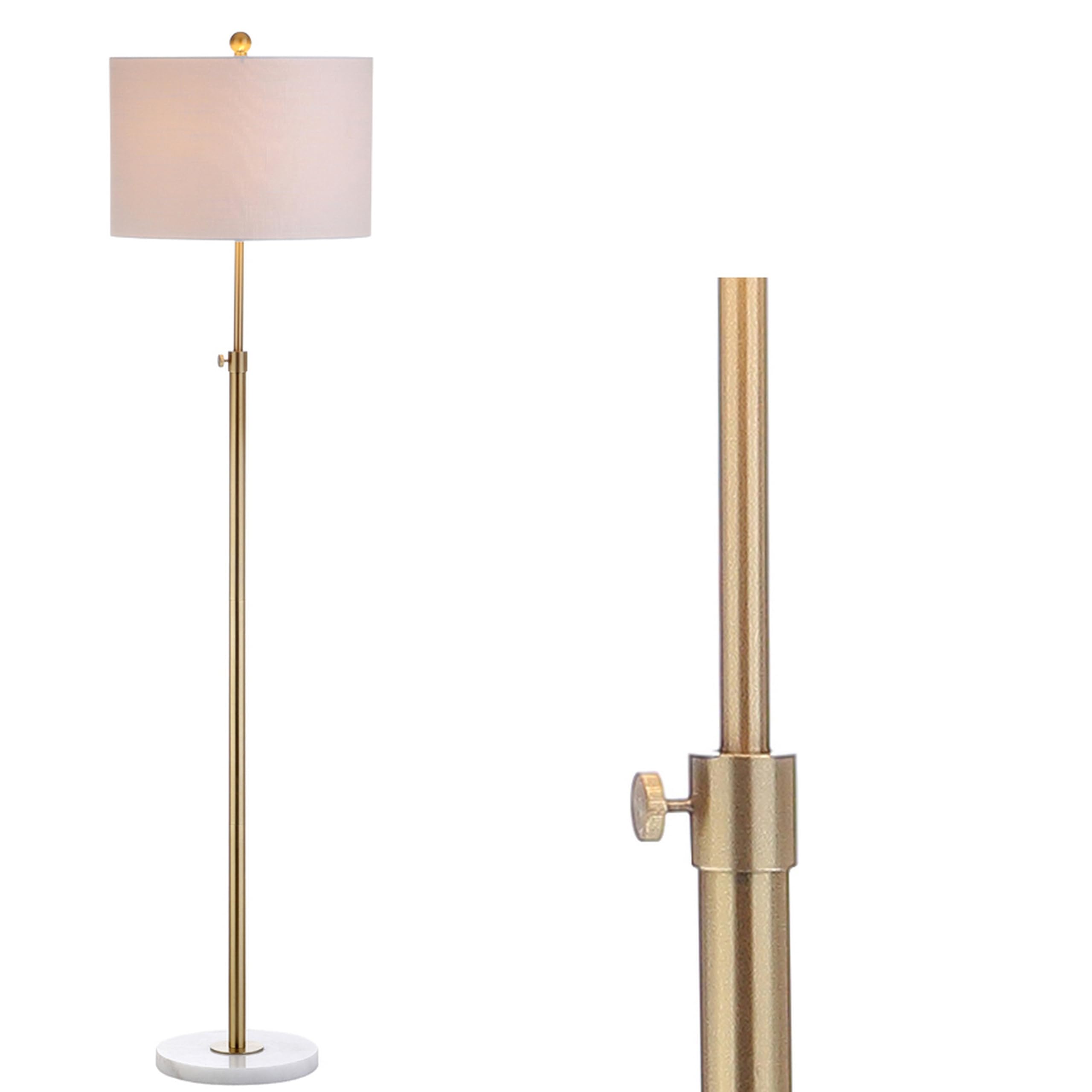 JONATHAN Y JYL3022A June 65'' Adjustable Metal/Marble LED Floor Lamp, Modern, Contemporary, Elegant, Glam, Office, Living Room, 