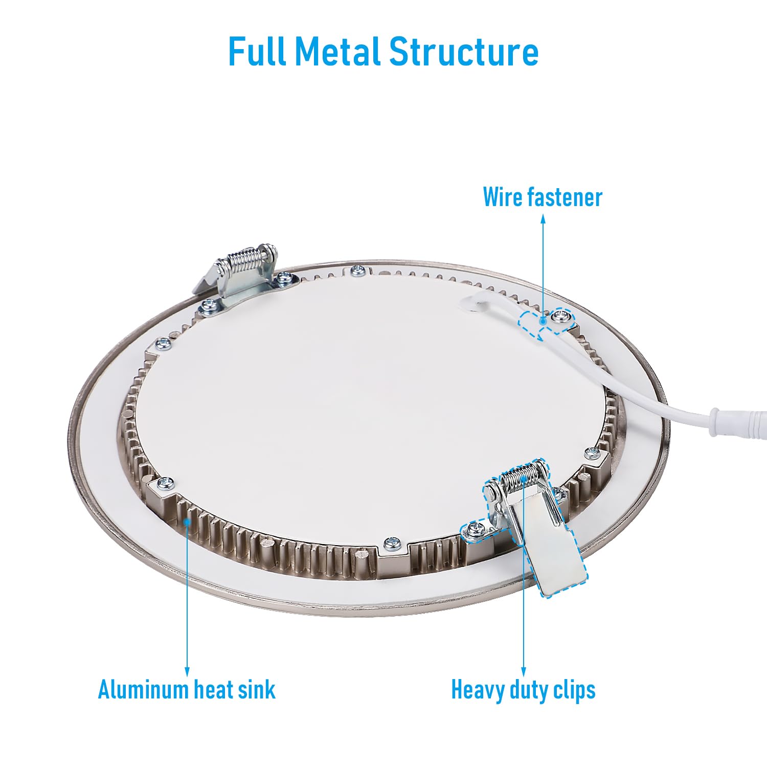 Torchstar E-Lite Series 6 Inch Slim Recessed Lighting With J-Box, 13.5W Ultra-Thin Led Recessed Light, Dimmable Canless Downlight, Etl&Es Listed, Cri90, 4000K Cool White, Satin Nickel, Pack Of 6